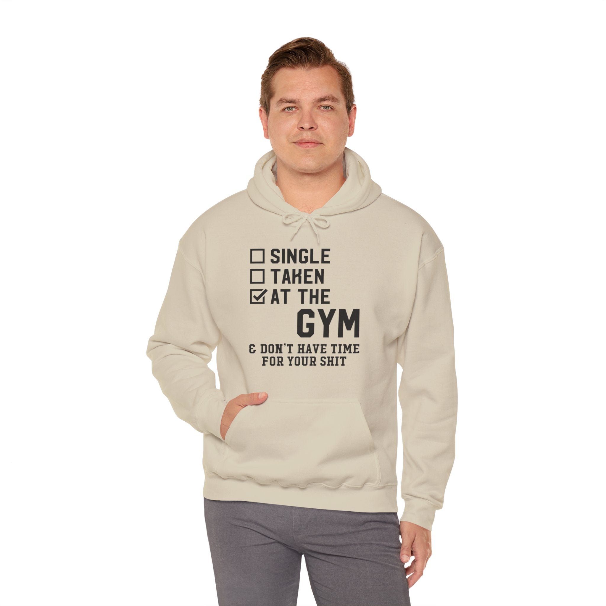 "At Gym,Not Have Time For Your Shit" Unisex Heavy Blend™ Hooded Sweatshirt