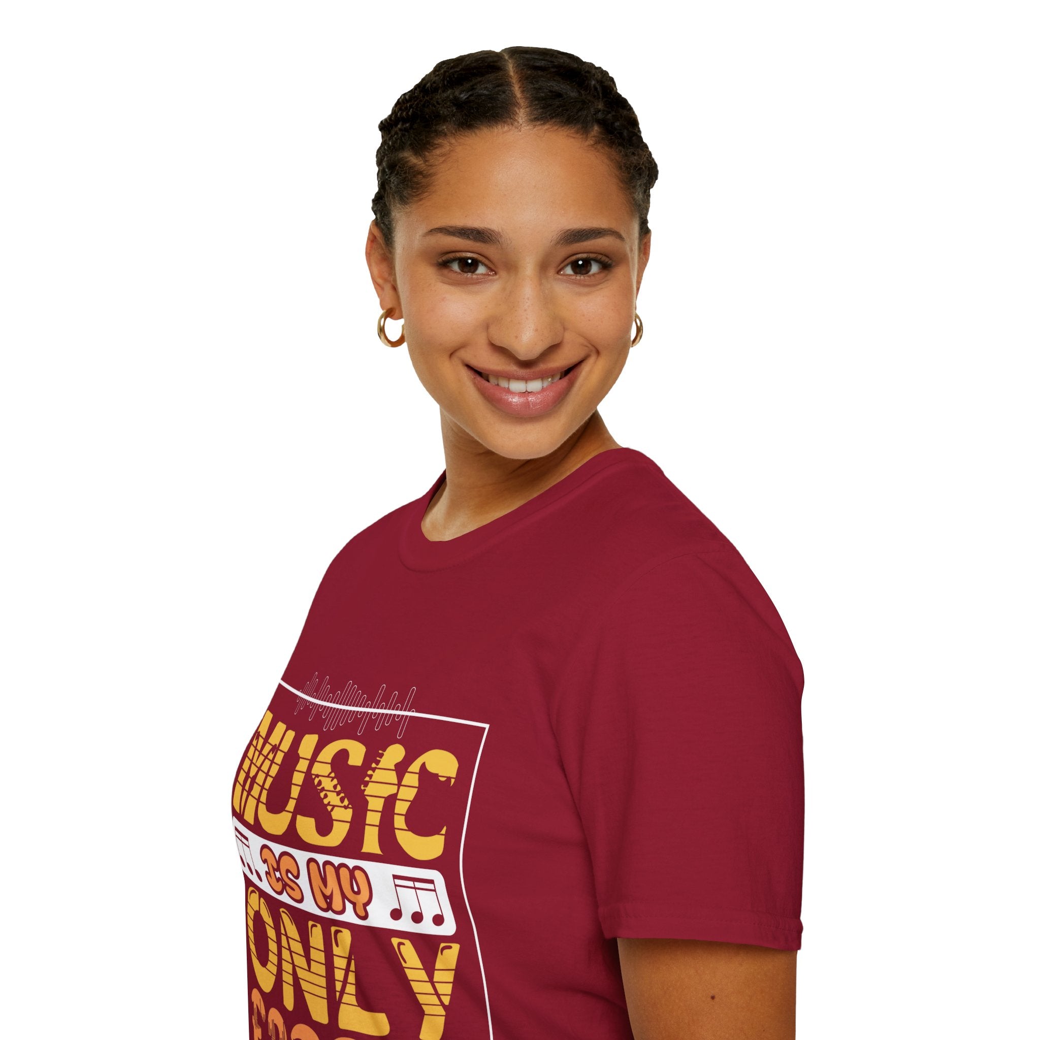 "Music In My Only Friend"  Unisex Soft style T-Shirt