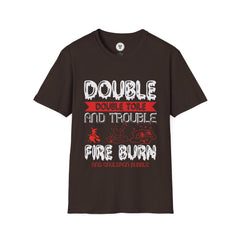 "DOUBLE DOUBLE TOILE AND TROUBLE, FIRE BURN AND CAULDRON BUBBLE" Unisex Soft style T-Shirt