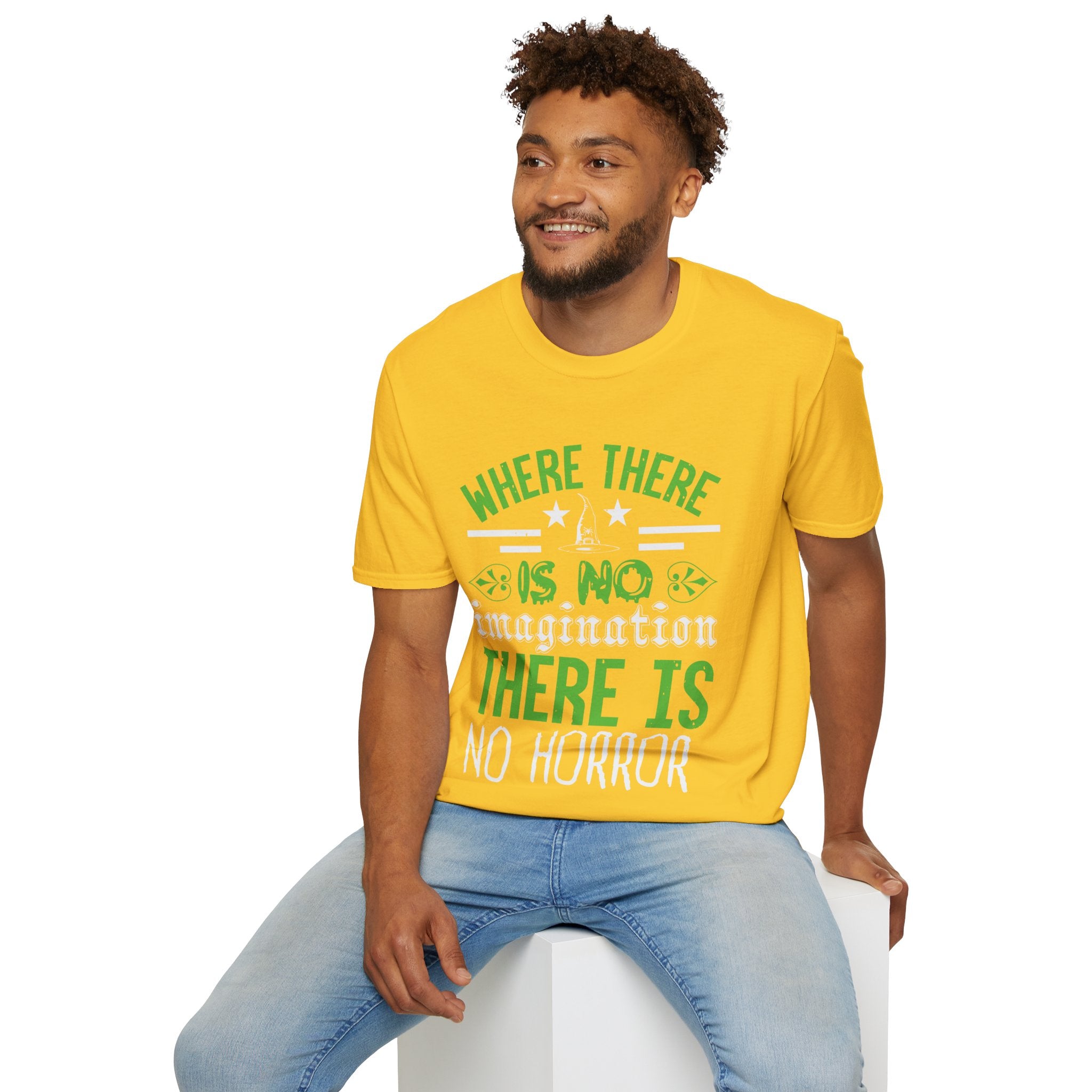 "WHERE THERE IS NO IMAGINATION THERE IS NO HORROR" Unisex Soft style T-Shirt