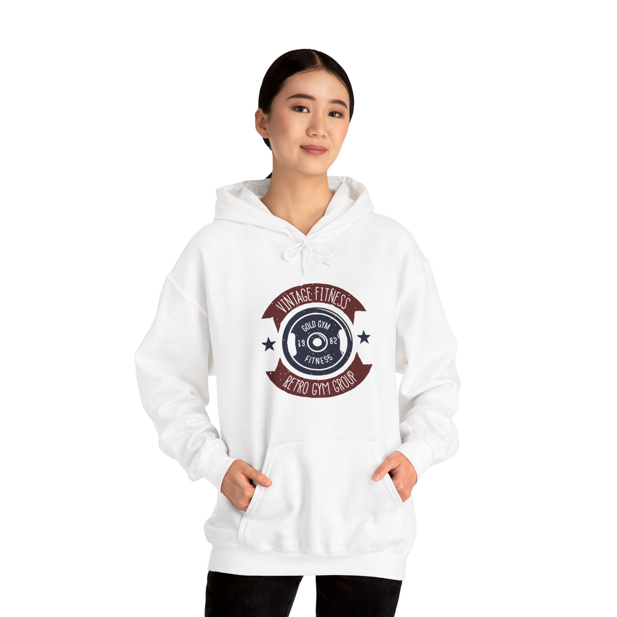 "Vintage Fitness Retro Gym Group" Unisex Heavy Blend™ Hooded Sweatshirt