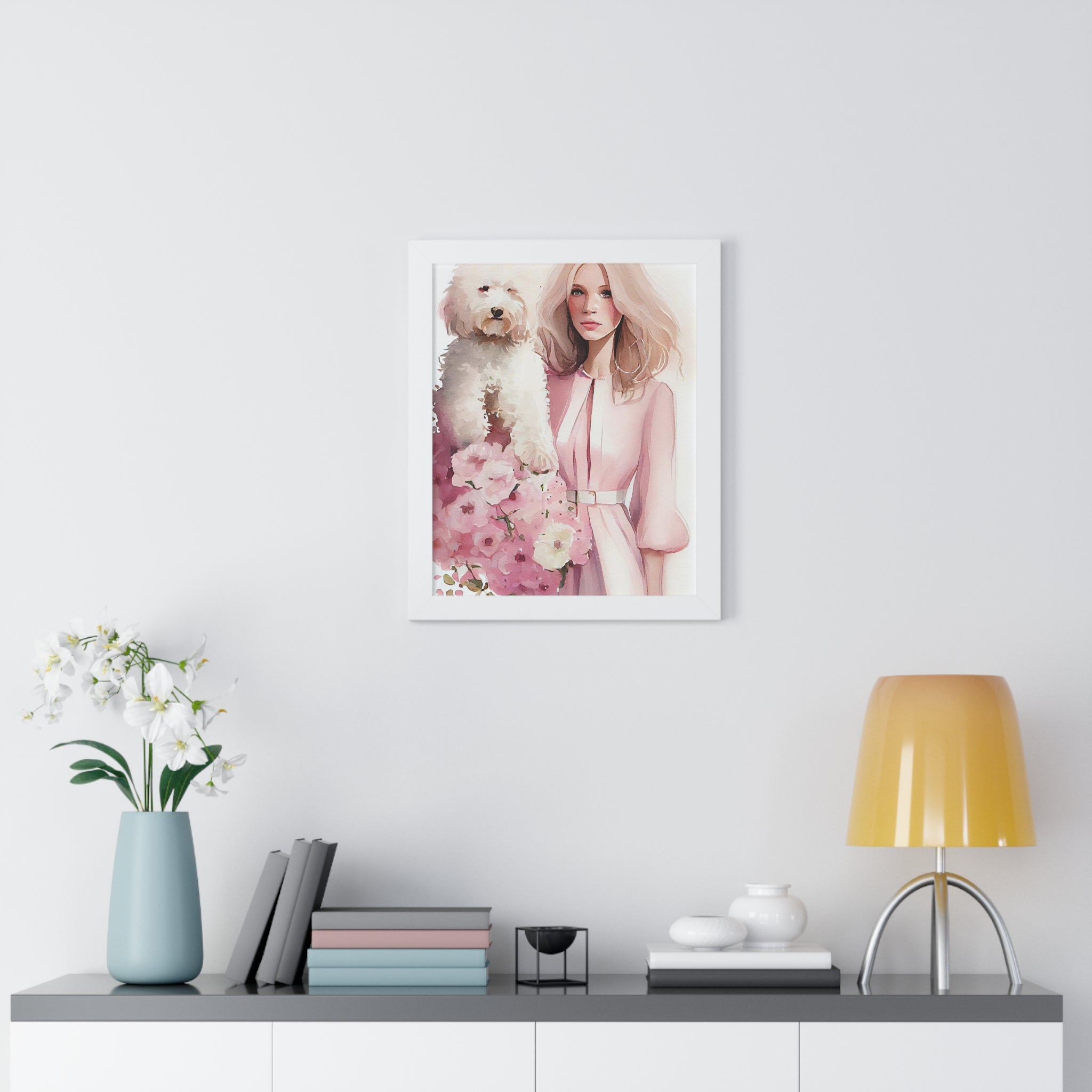 "BLONDE LADY MATIPOO" Framed Vertical Poster