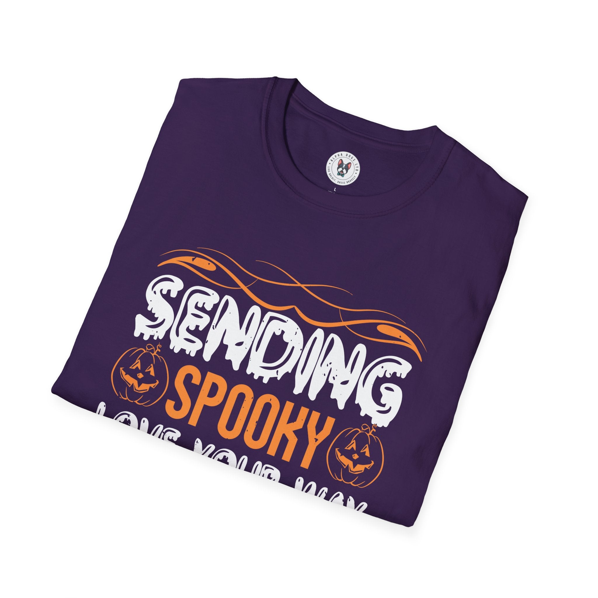 "SENDING SPOOKY LOVE YOUR WAY HAPPY HALLOWEEN" Unisex Soft style T-Shirt