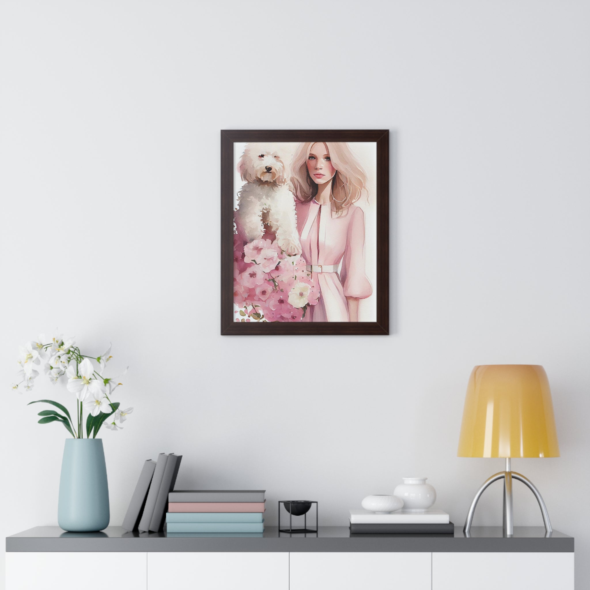 "BLONDE LADY MATIPOO" Framed Vertical Poster