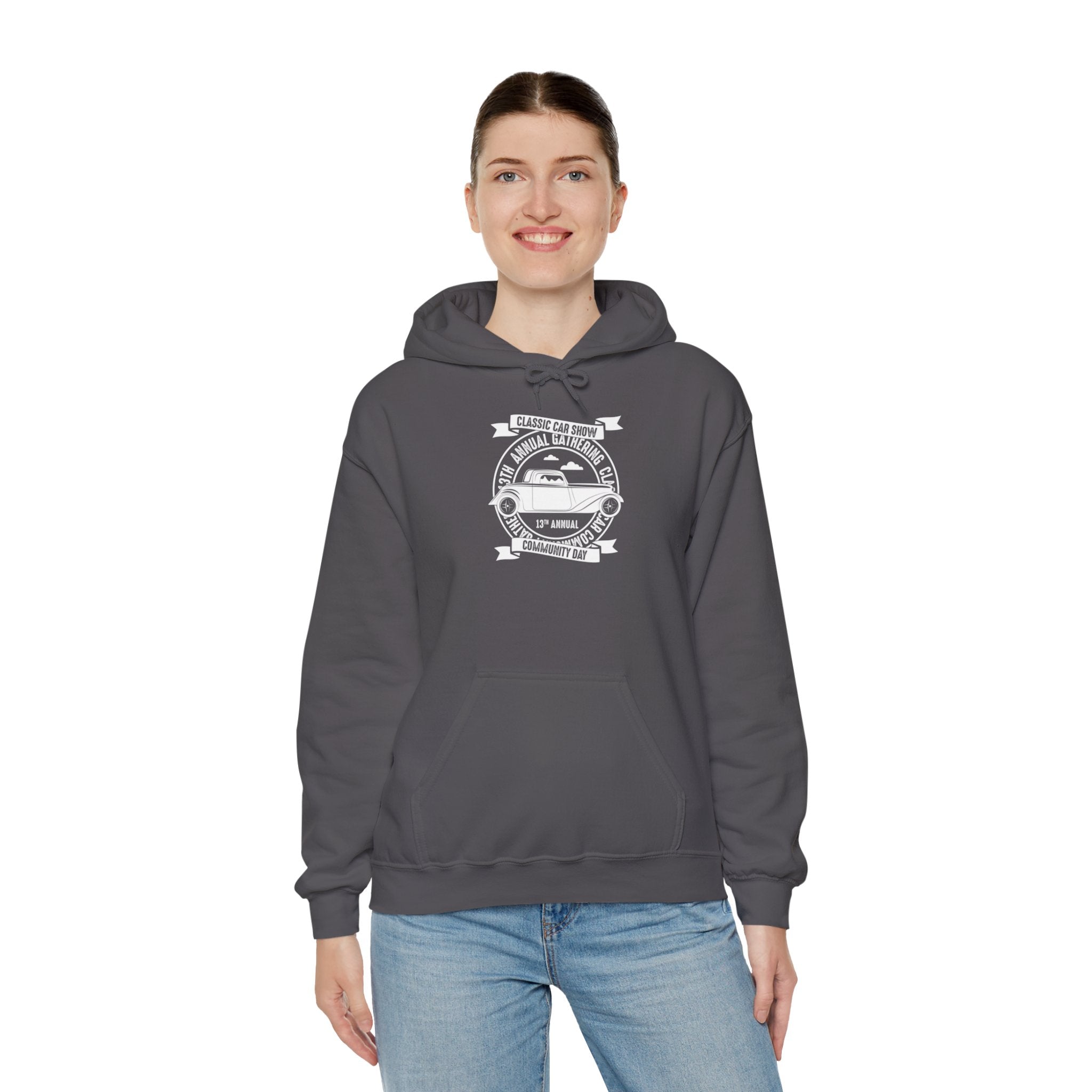 "CLASSIC CAR SHOW COMMUNITY DAY" Unisex Heavy Blend™ Hooded Sweatshirt