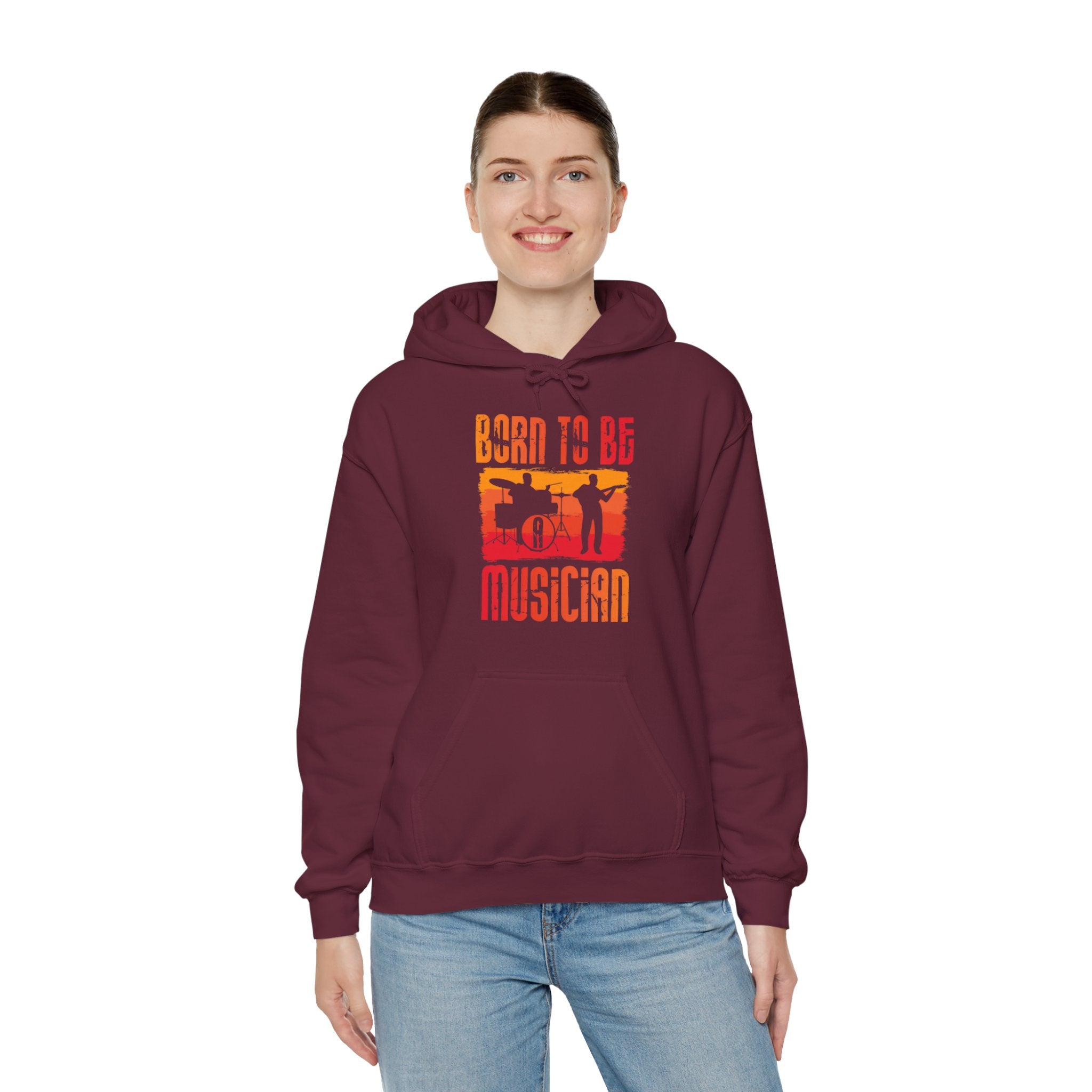 "Born To Be Musician"   Unisex Heavy Blend™ Hooded Sweatshirt