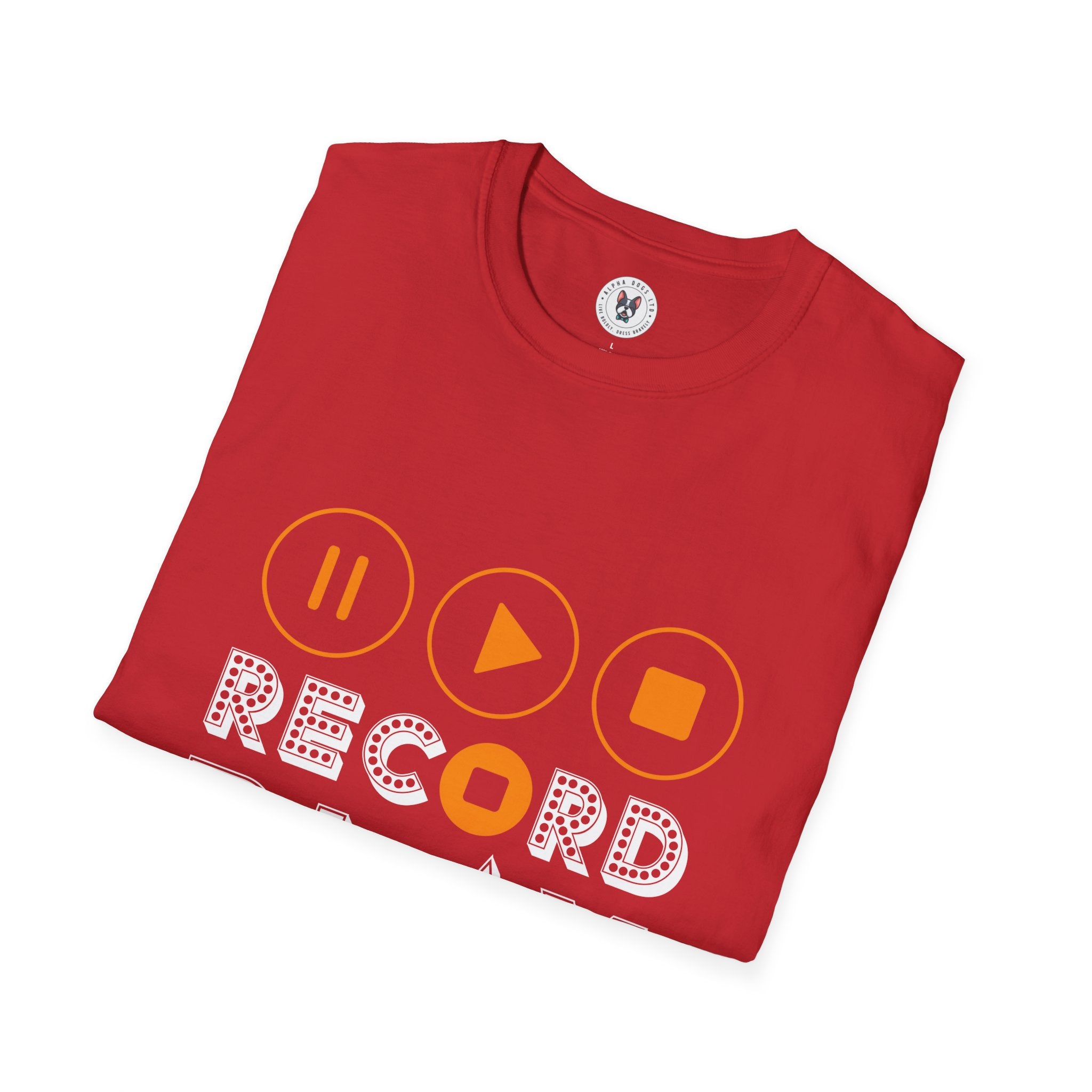 "Record Play Pause" Unisex Soft style T-Shirt