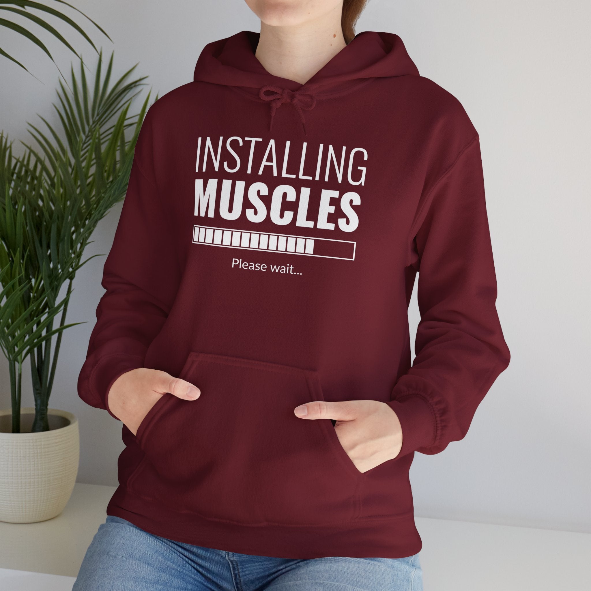 "Installing Muscles" Unisex Heavy Blend™ Hooded Sweatshirt