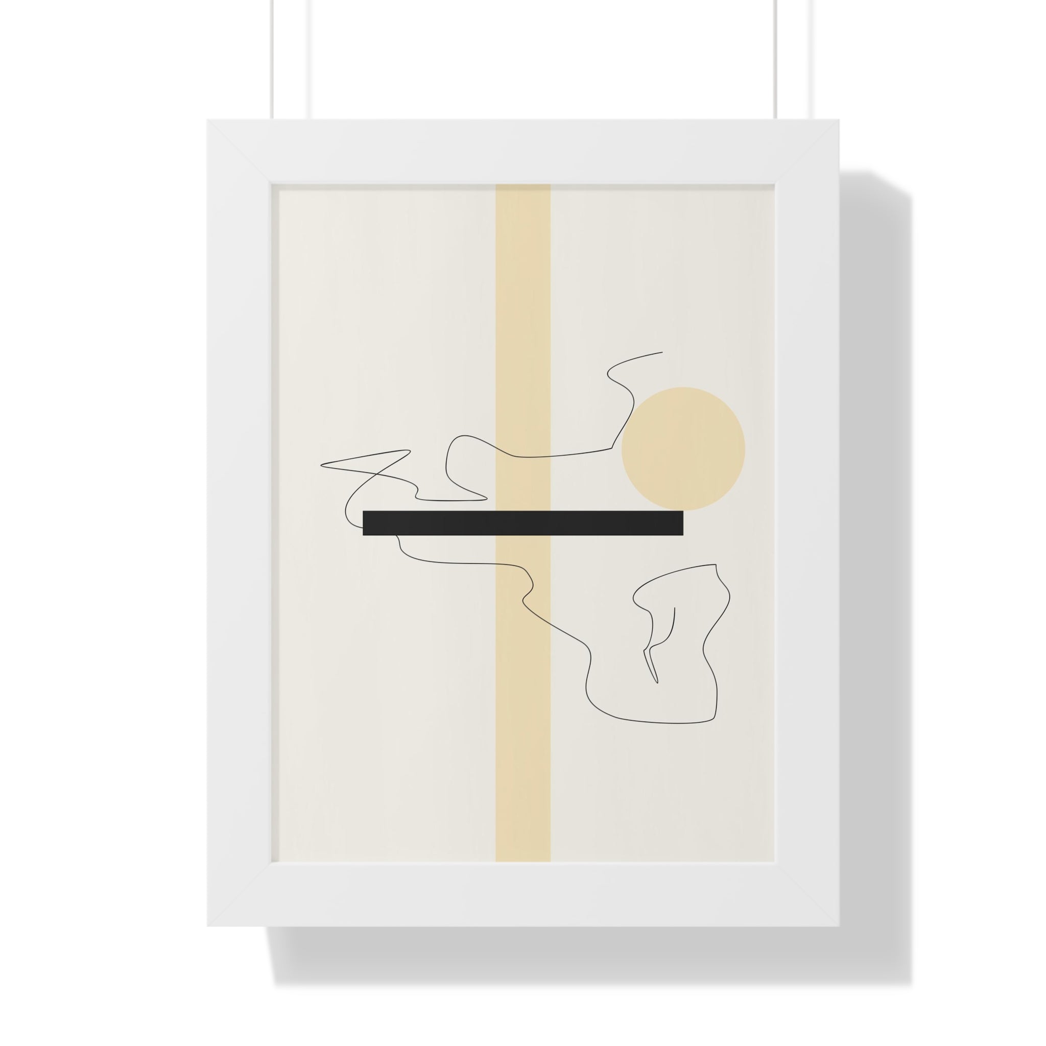 "ABSTRACT NEUTRAL" Framed Vertical Poster