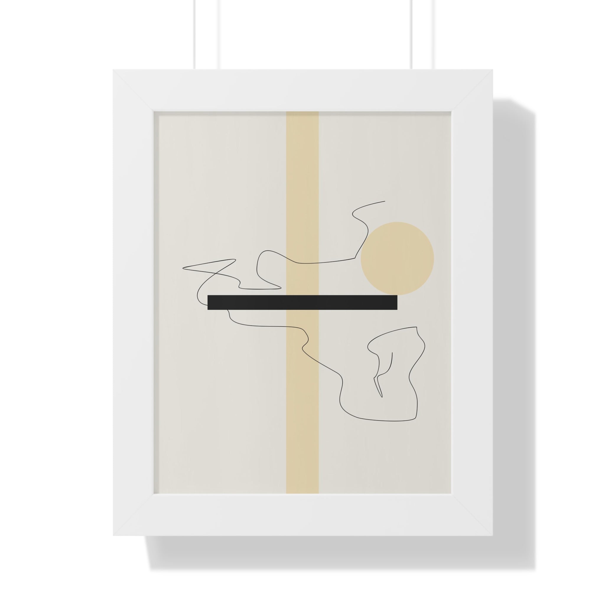 "ABSTRACT NEUTRAL" Framed Vertical Poster