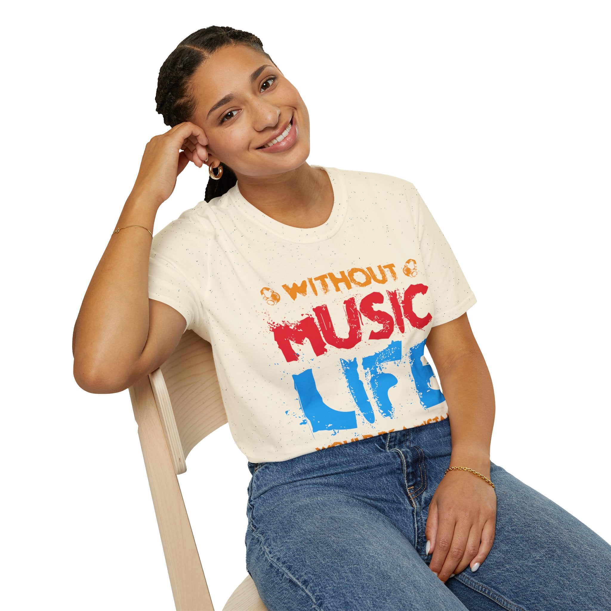 "Without Music Life Would be a Mistake" Unisex Soft style T-Shirt