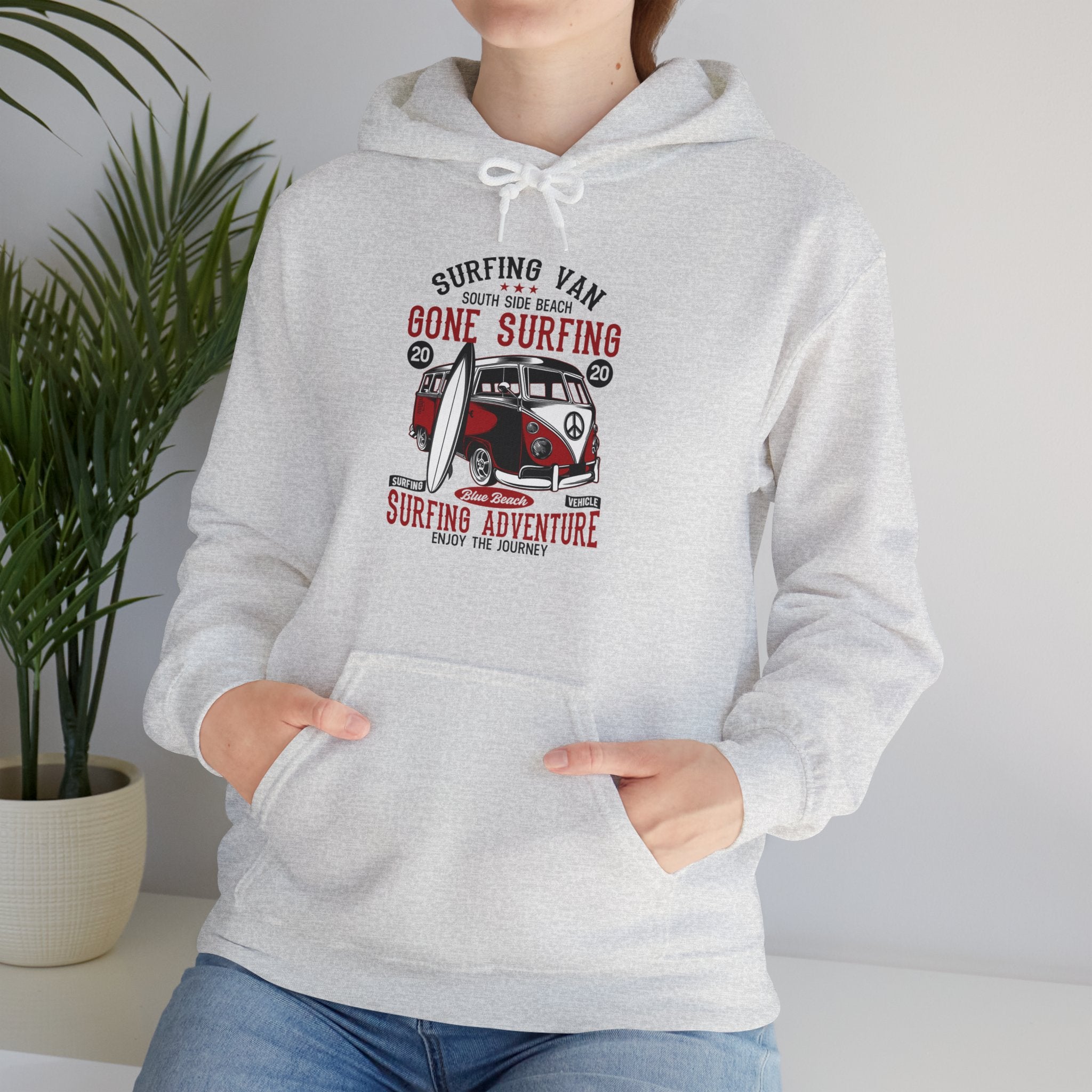 "SURFING VAN GONE SURFING SURFING ADVENTURE" Unisex Heavy Blend™ Hooded Sweatshirt