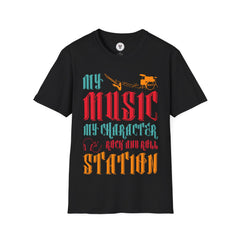 "My Music My Character Rock And Roll Station" Unisex Soft style T-Shirt