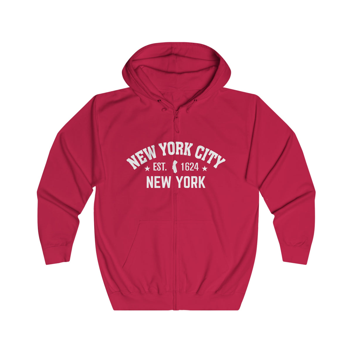 New York Unisex Full Zip Hoodie