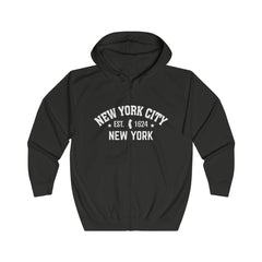 New York Unisex Full Zip Hoodie