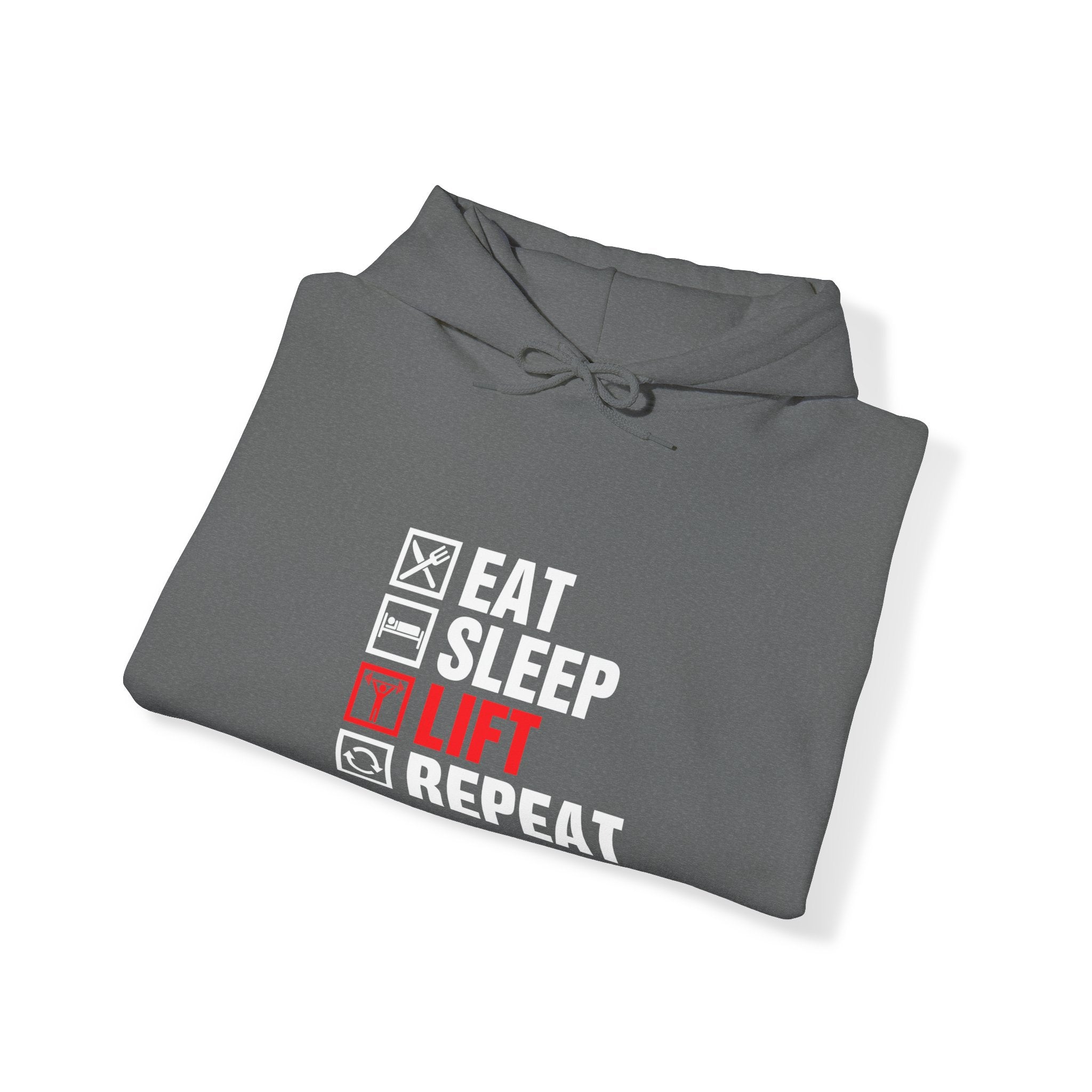 "Eat Sleep Lift Repeat" Unisex Heavy Blend™ Hooded Sweatshirt