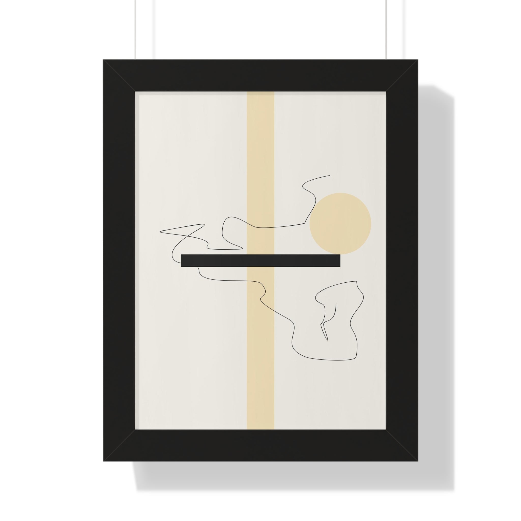 "ABSTRACT NEUTRAL" Framed Vertical Poster