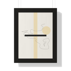 "ABSTRACT NEUTRAL" Framed Vertical Poster