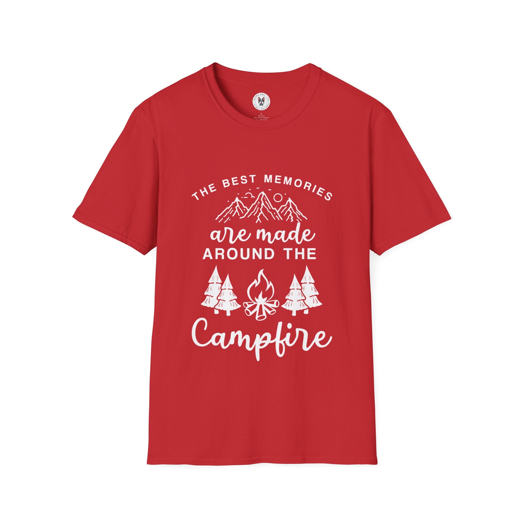 "Best Memories Are Made Around Campfire" Unisex Soft Style T-Shirt