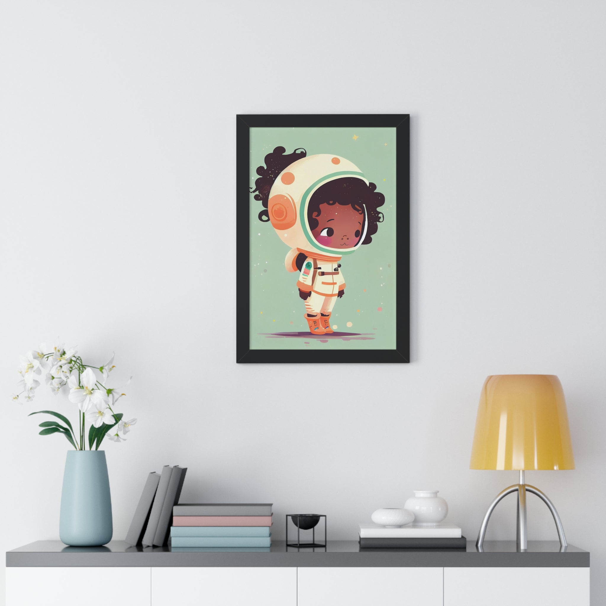 "BG ASTRONAUT" Framed Vertical Poster