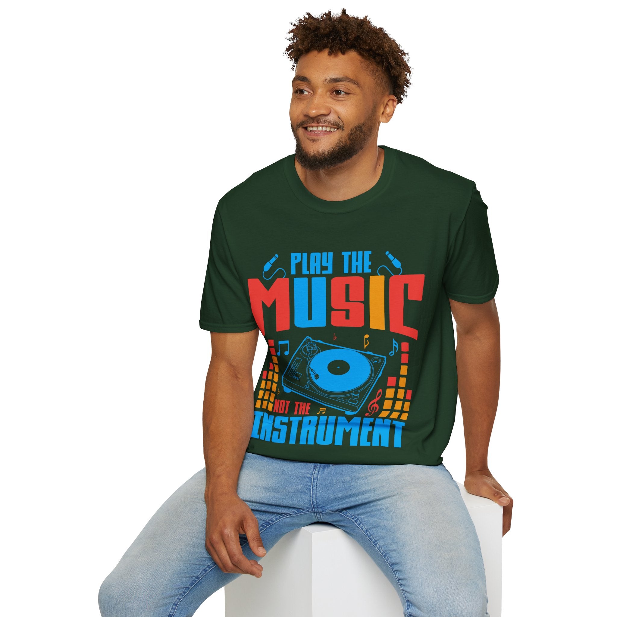 "Play The Music Not The Instrument"  Unisex Soft style T-Shirt