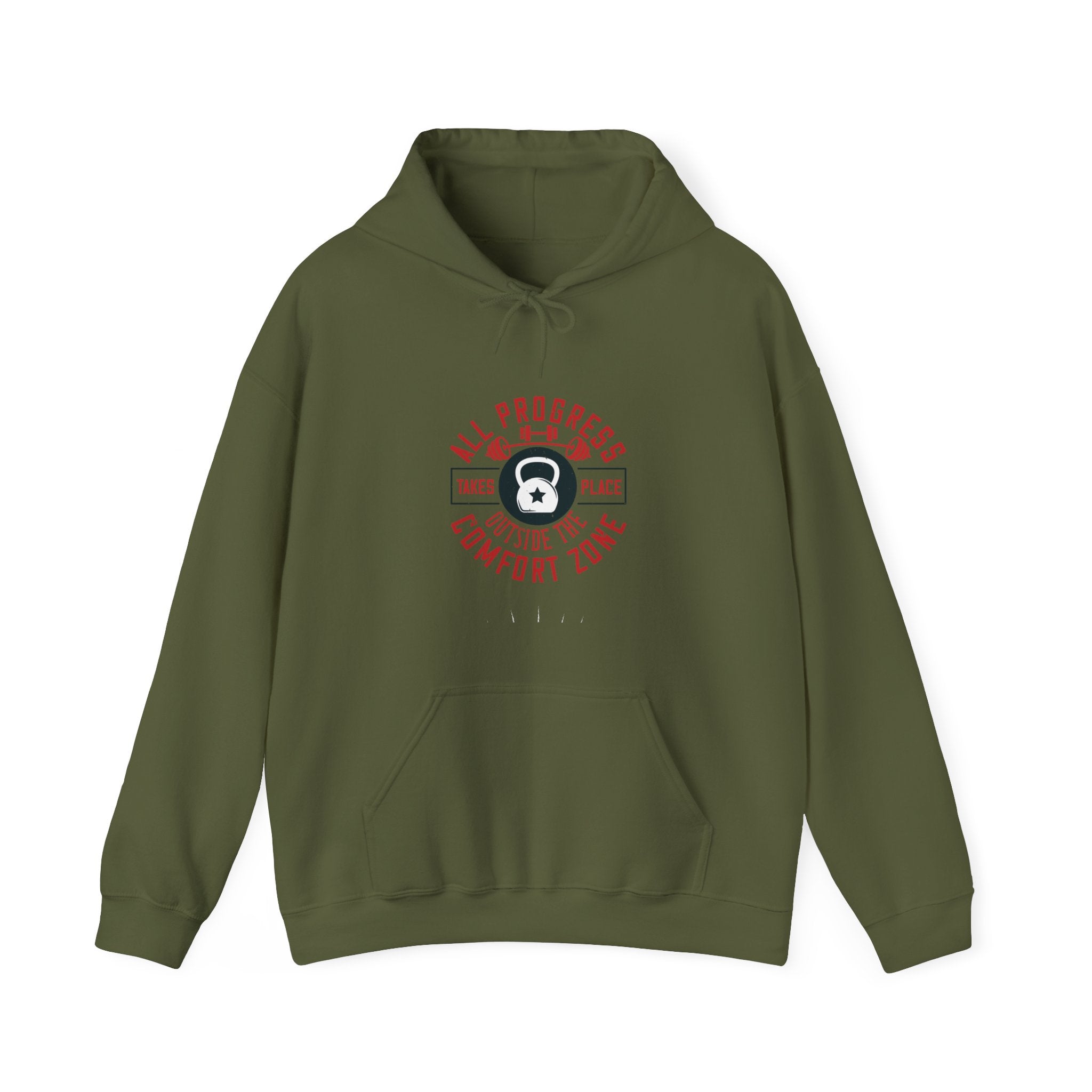 "All ProgressTakes Place Outside Of Comfort Zone" Unisex Heavy Blend™ Hooded Sweatshirt