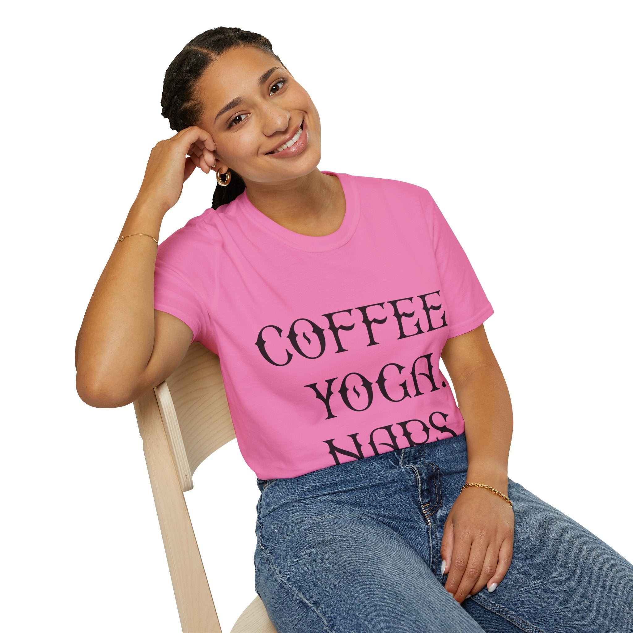 "COFFEE YOGA NAPS" Unisex Soft style T-Shirt