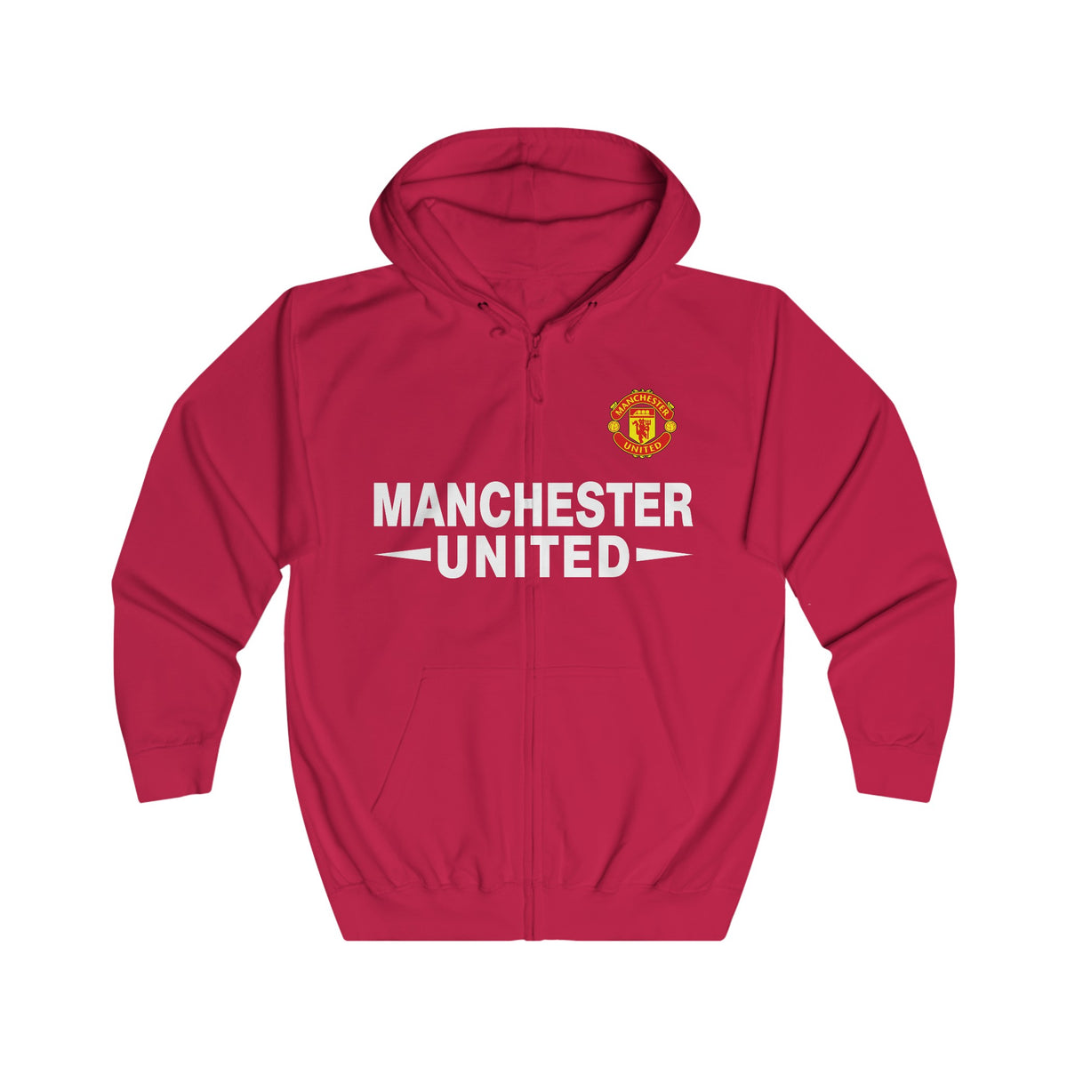 Manchester United Unisex Full Zip Hoodie