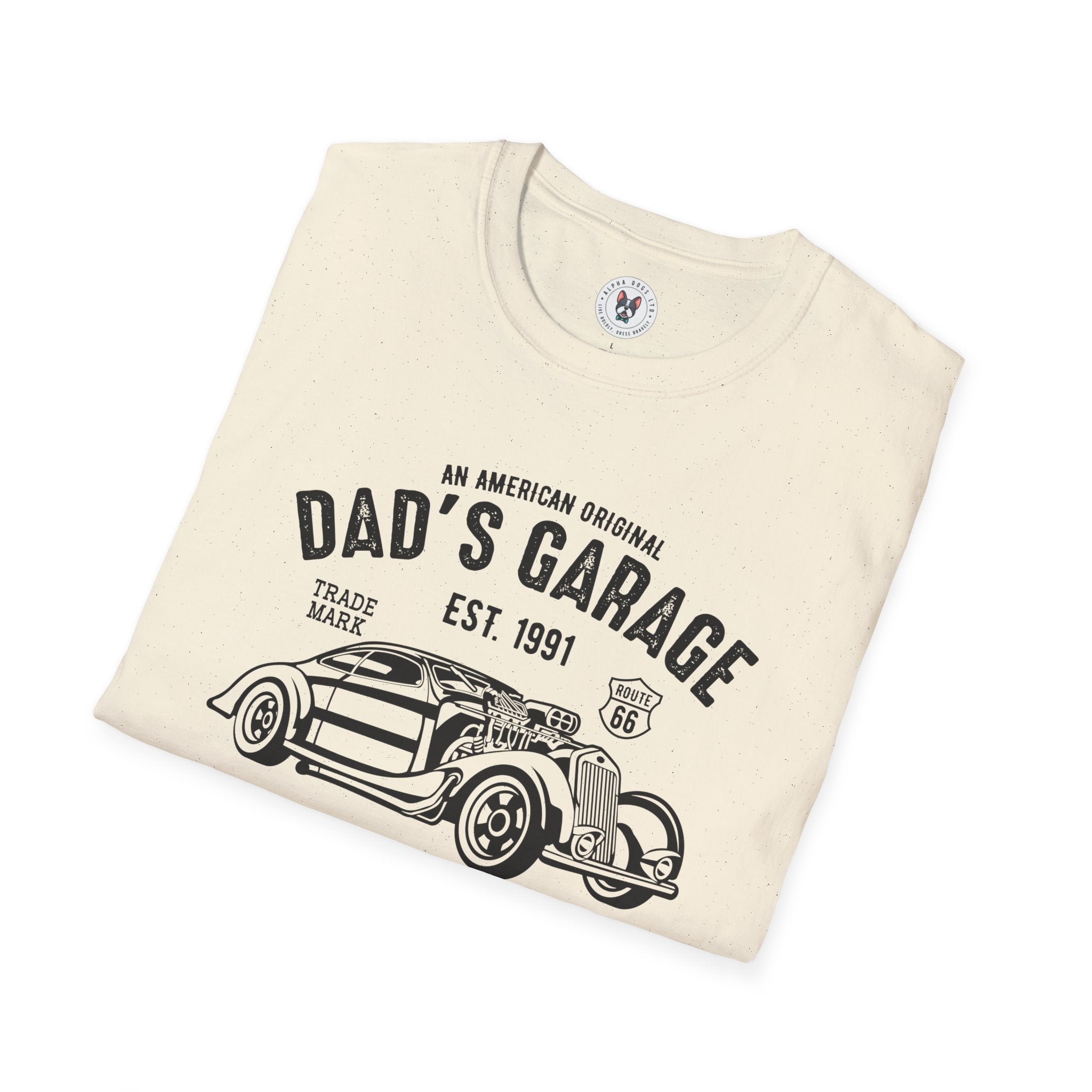 "DAD'S GARAGE CUSTOM QUALITY" Unisex Soft style T-Shirt