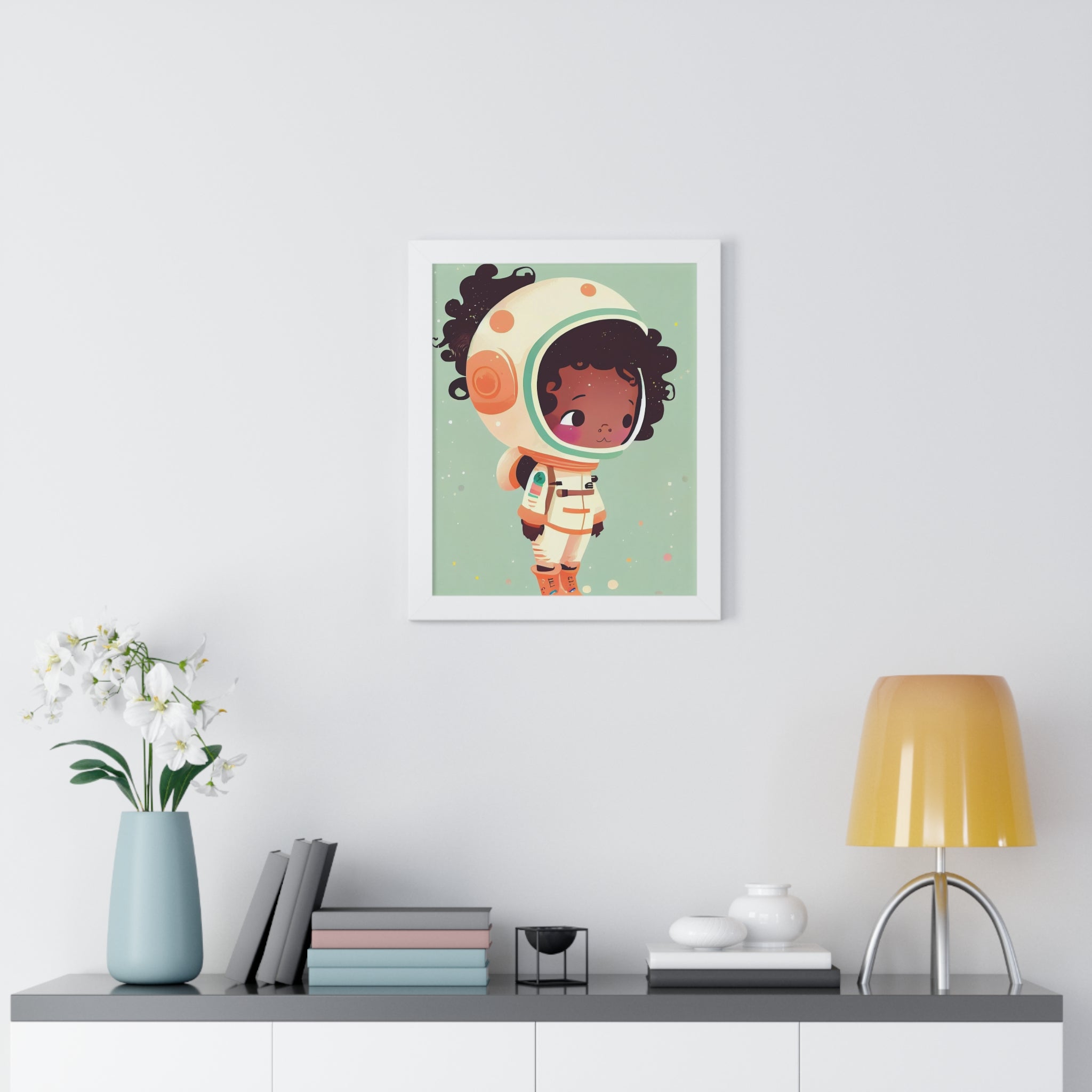 "BG ASTRONAUT" Framed Vertical Poster