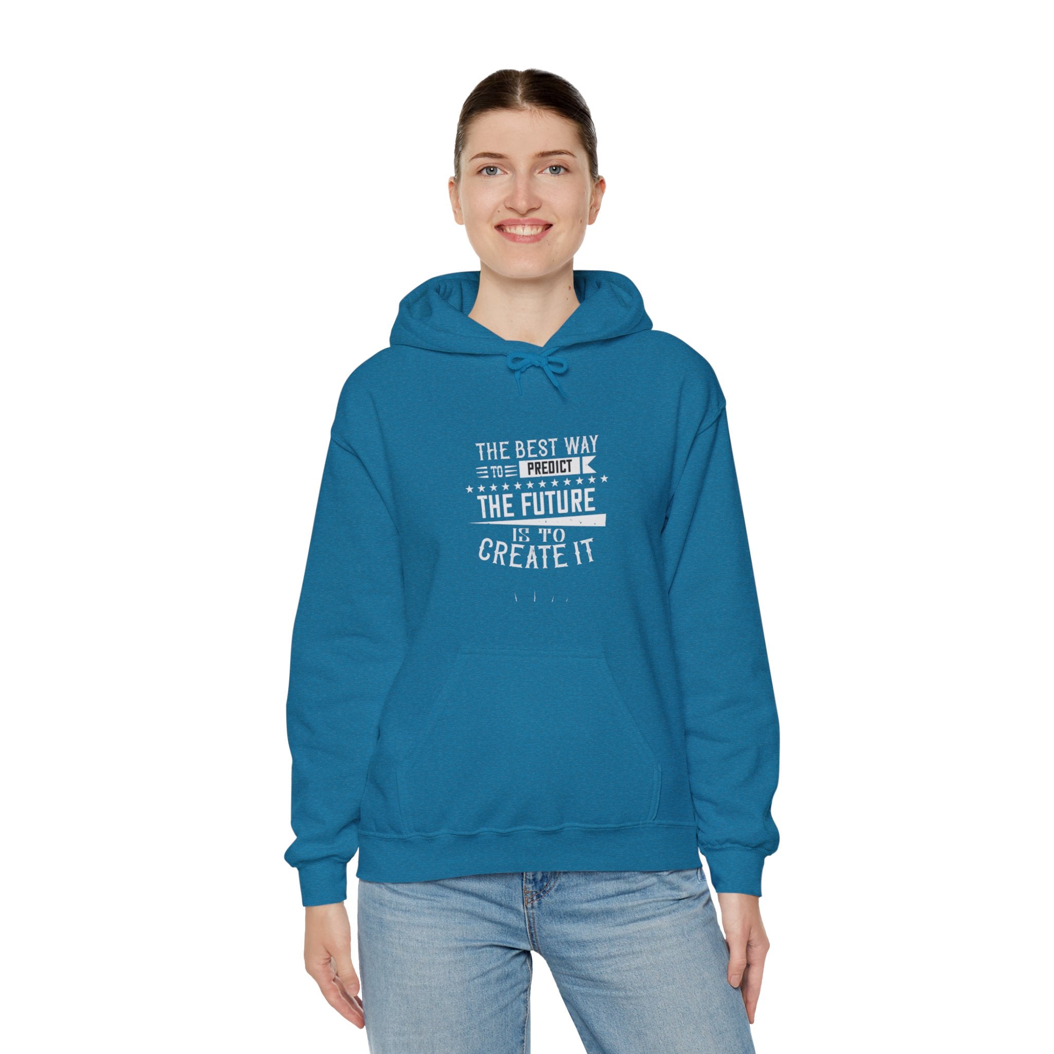 "The best way to predict the future is to create it" Unisex Heavy Blend™ Hooded Sweatshirt