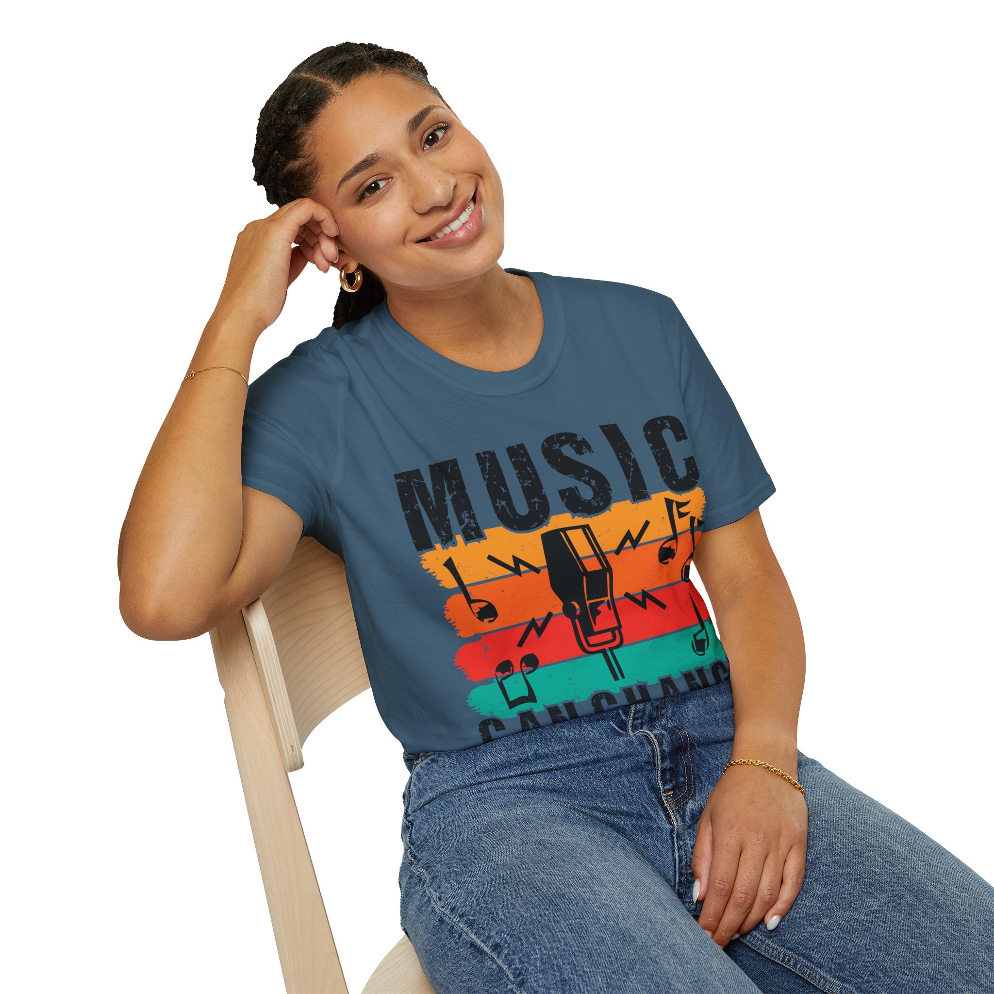 "Music Can Change The World" Unisex Soft style T-Shirt