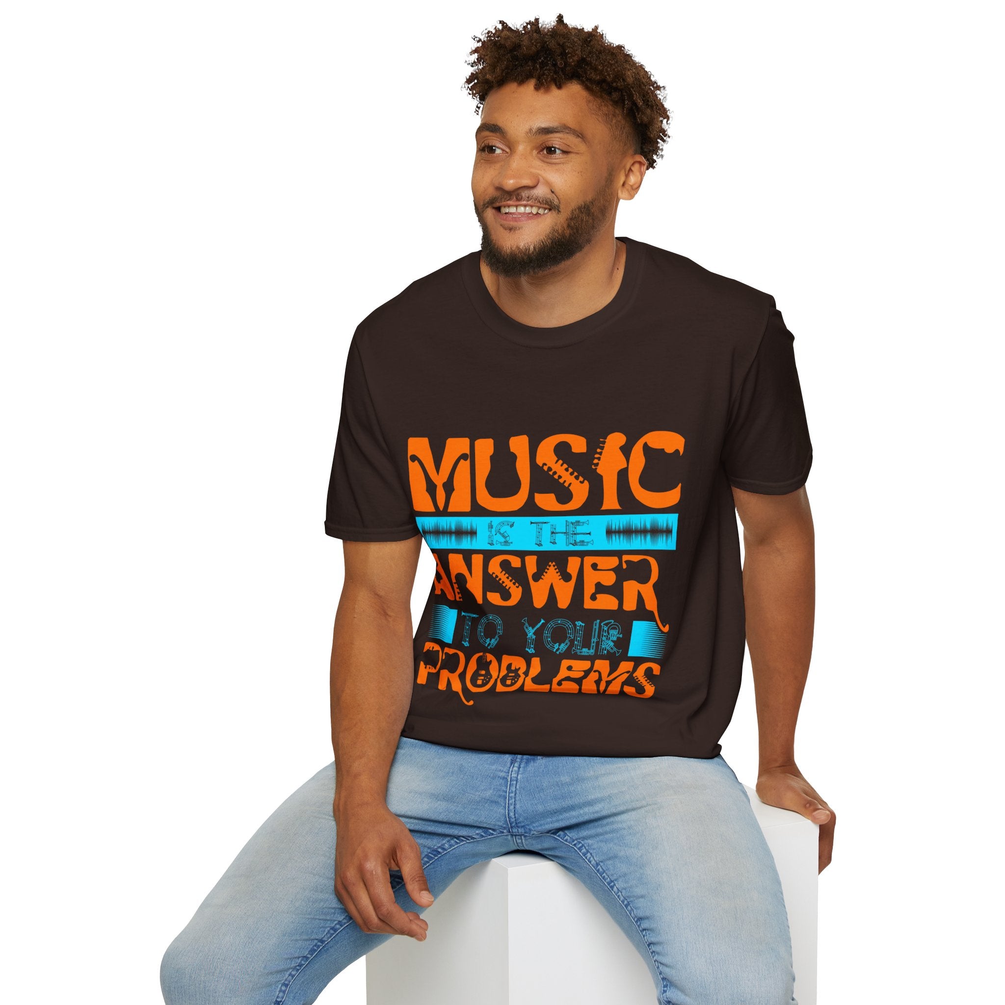 "Music Is The Answer To Your Problems"  Unisex Soft style T-Shirt