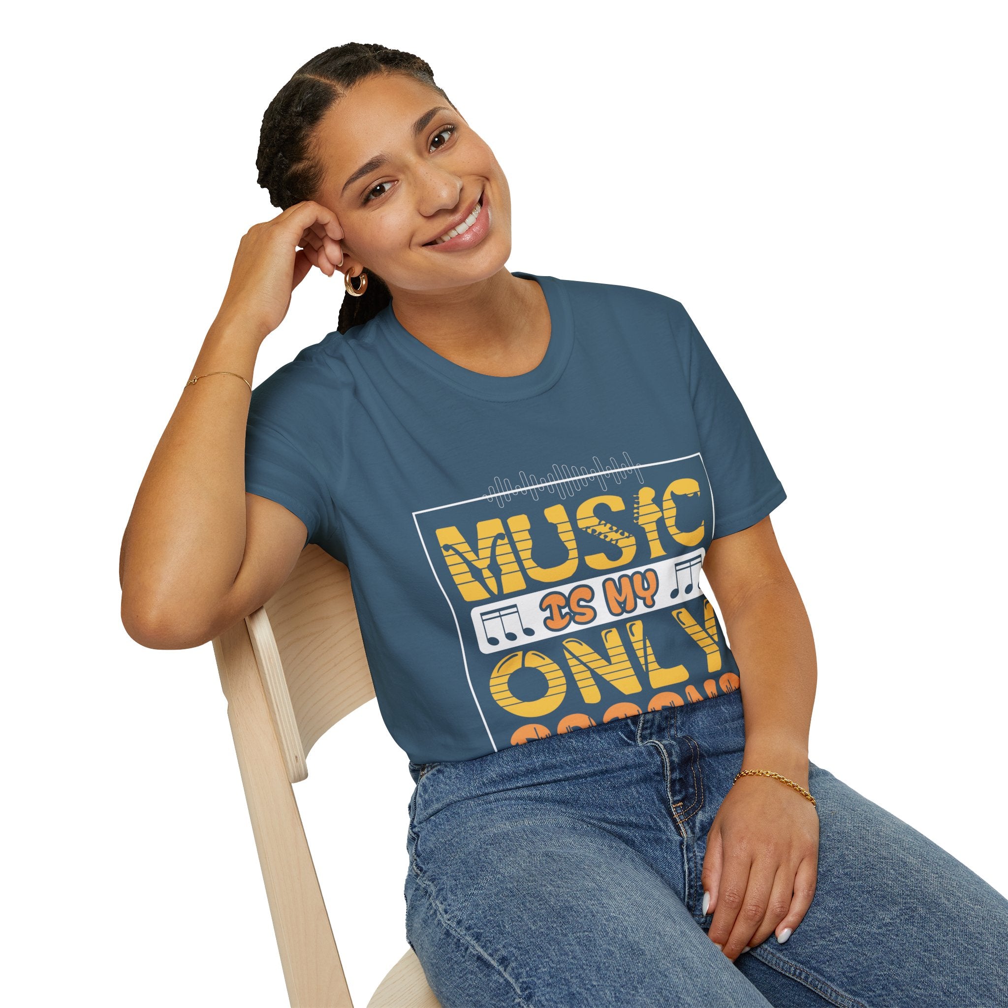 "Music In My Only Friend"  Unisex Soft style T-Shirt