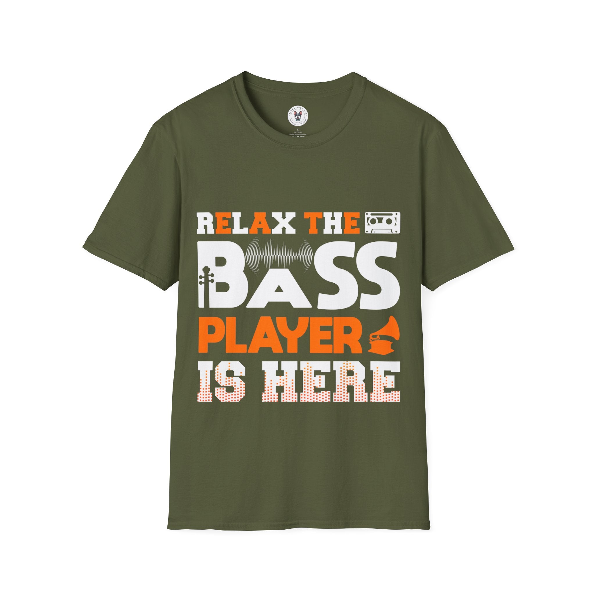 "Relax The Bass Player Is Here" Unisex Soft style T-Shirt