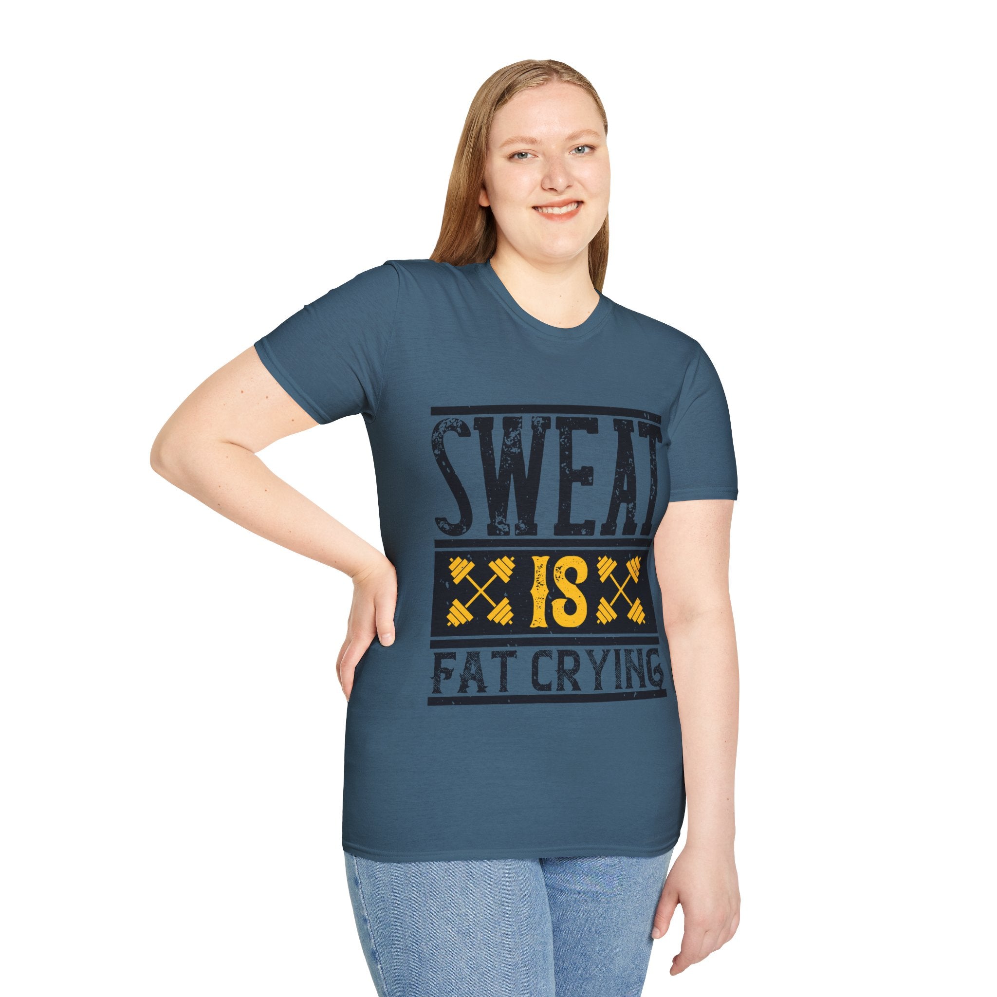 "Sweat Is Fat Crying"  Unisex Soft style T-Shirt