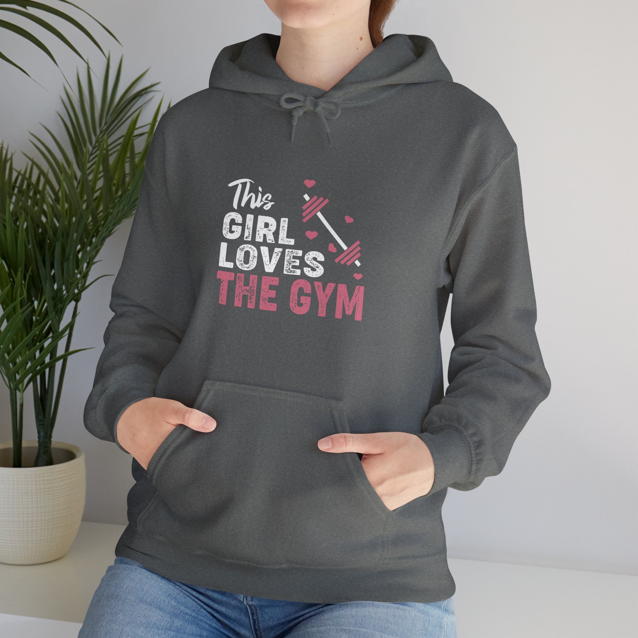 "The Girl Loves The Gym" Unisex Heavy Blend™ Hooded Sweatshirt