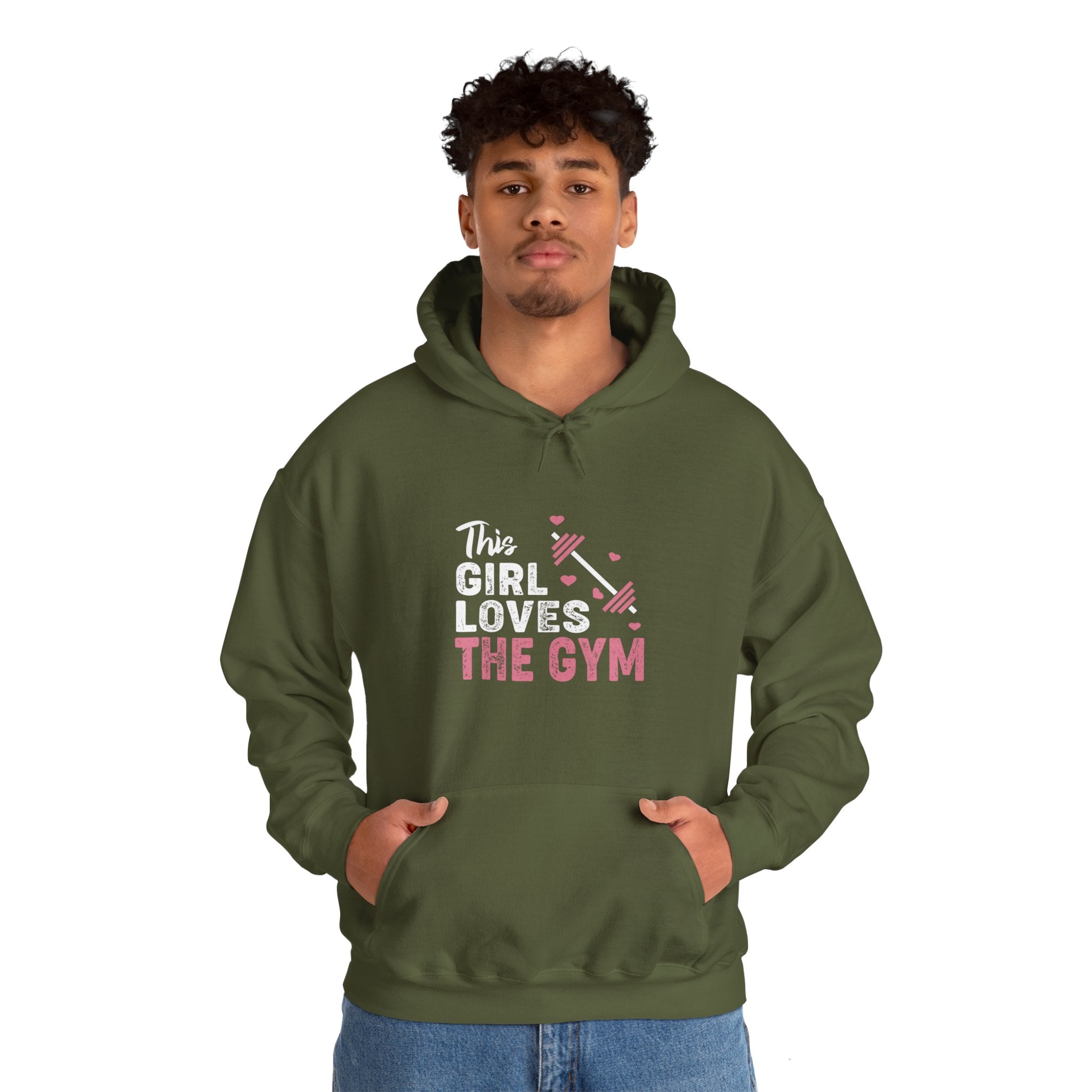 "The Girl Loves The Gym" Unisex Heavy Blend™ Hooded Sweatshirt