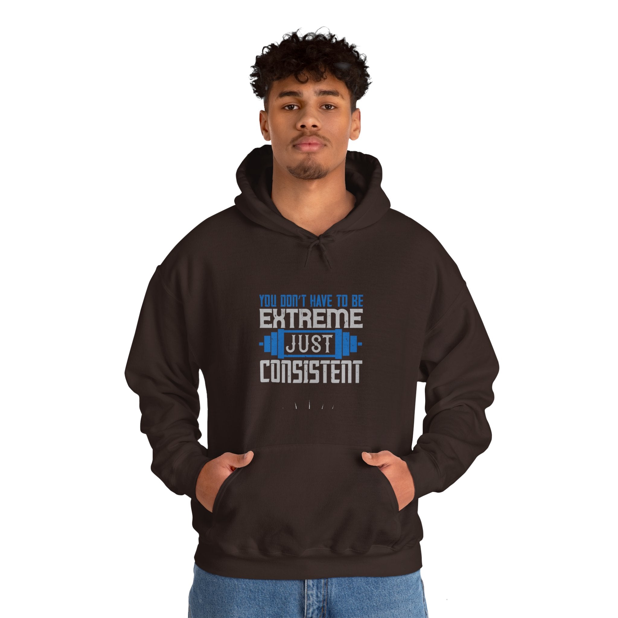 "You don’t have to be extreme, just consistent" Unisex Heavy Blend™ Hooded Sweatshirt