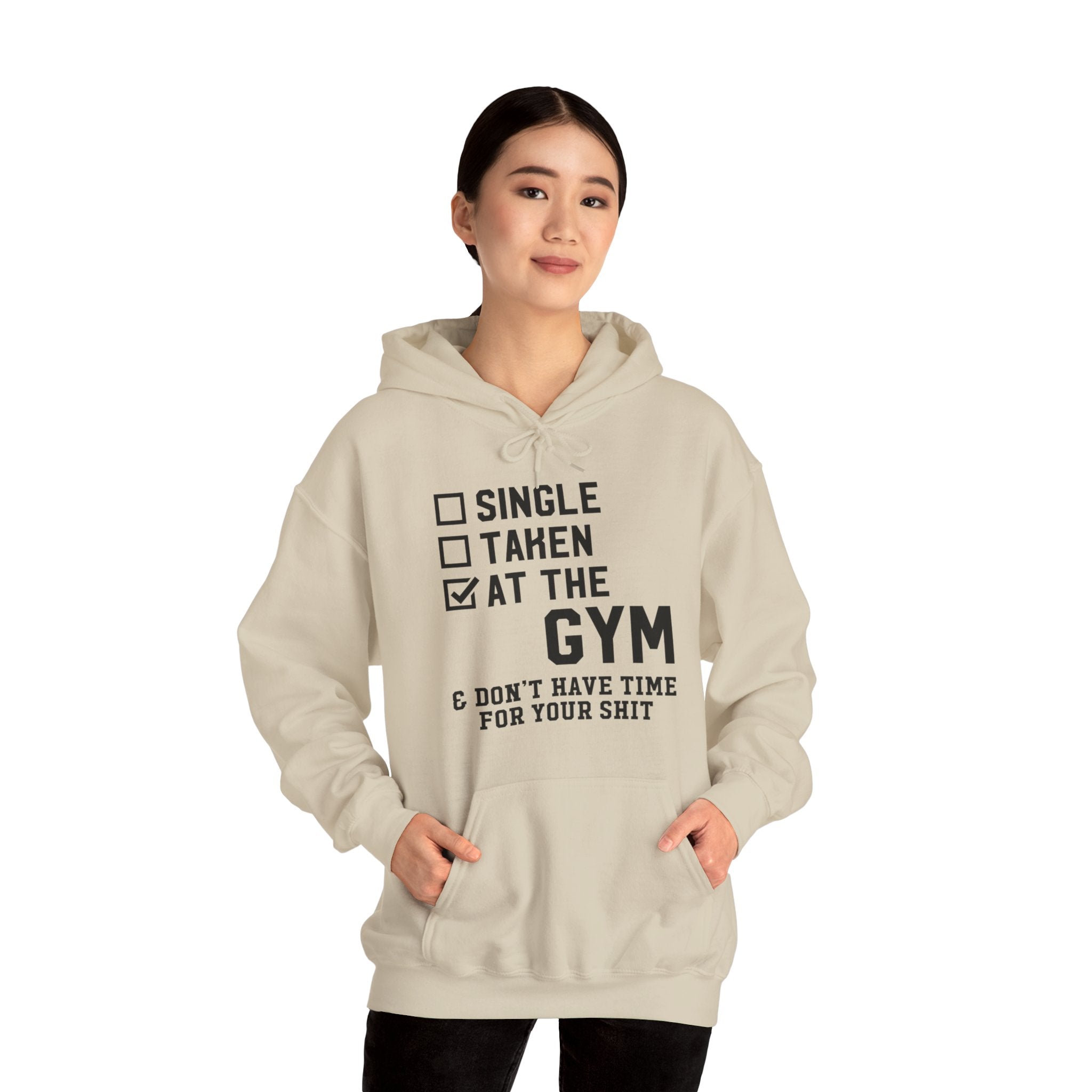 "At Gym,Not Have Time For Your Shit" Unisex Heavy Blend™ Hooded Sweatshirt