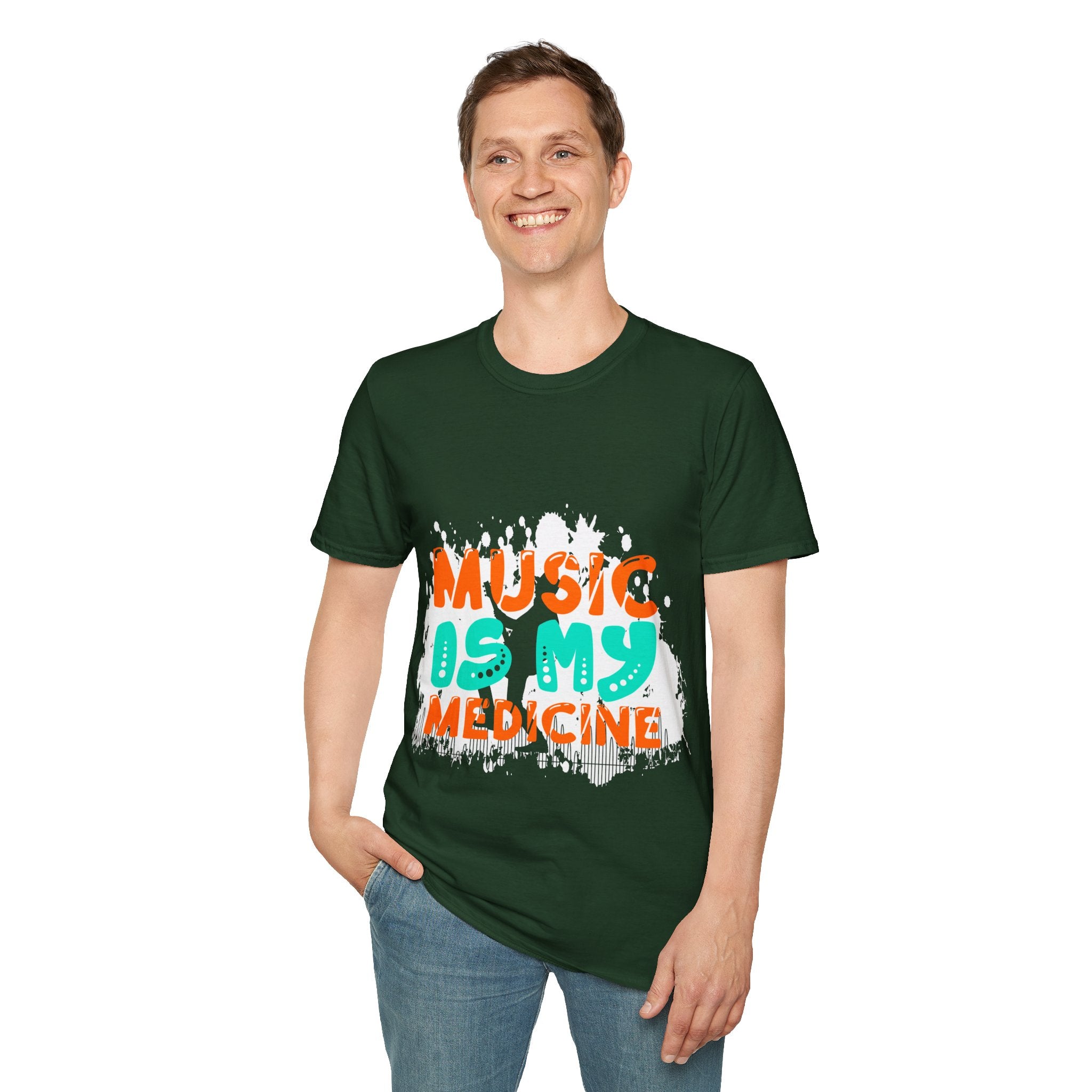 "Music In My Medicine" Unisex Soft style T-Shirt