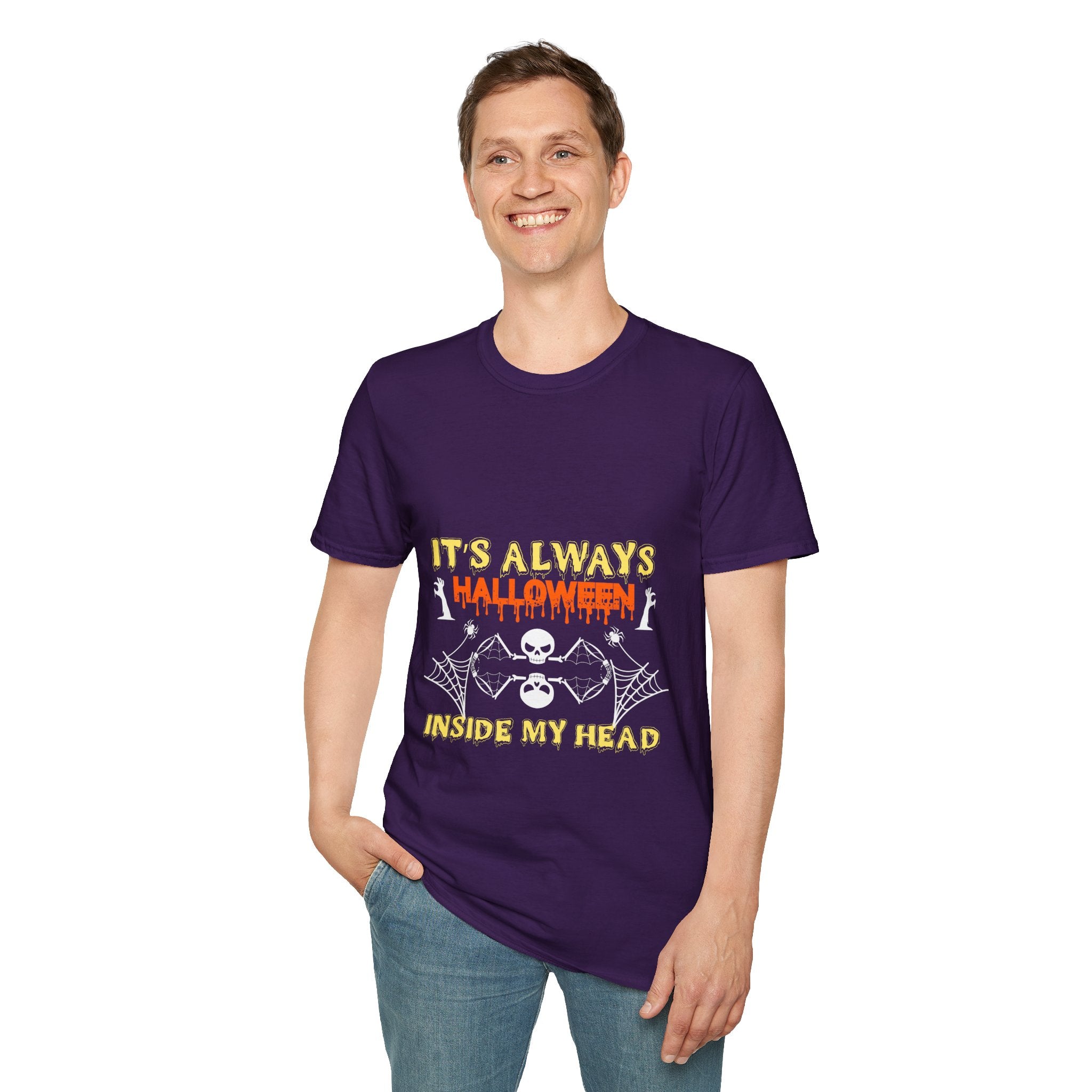 "IT'S ALWAYS HALLOWEEN INSIDE MY HEAD" Unisex Soft style T-Shirt