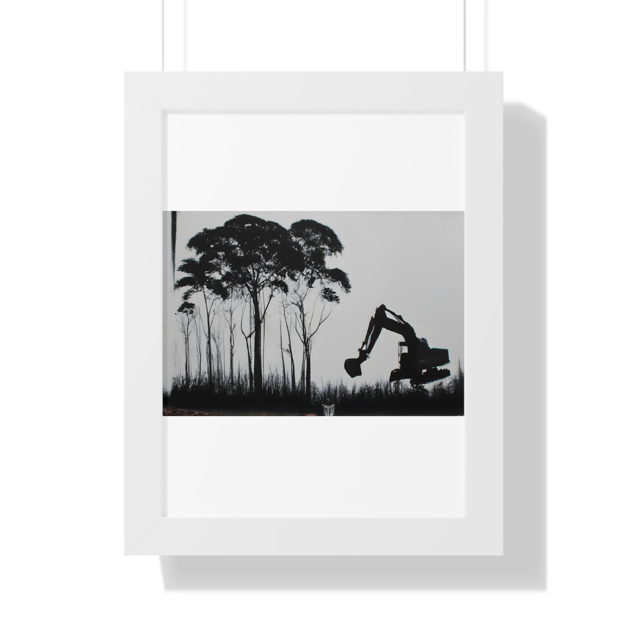 "BANKSY-STYLE GRAFFITI OF A CLEARED RAINFOREST" Framed Vertical Poster