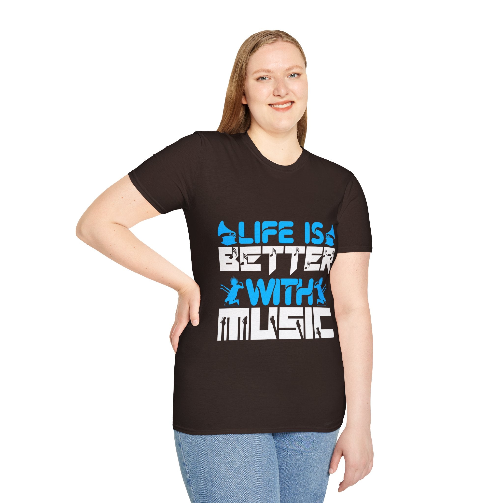 "Life Is Better With Music" Unisex Soft style T-Shirt