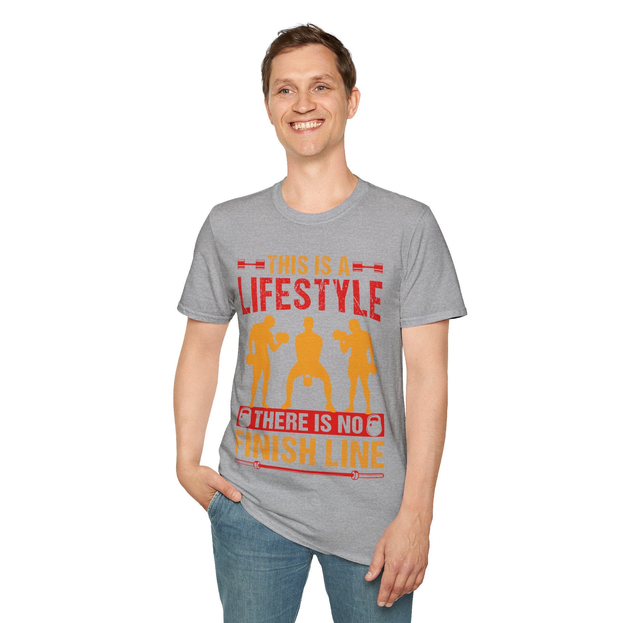 "This Is A Life Style There Is No Finish Line" Unisex Soft style T-Shirt