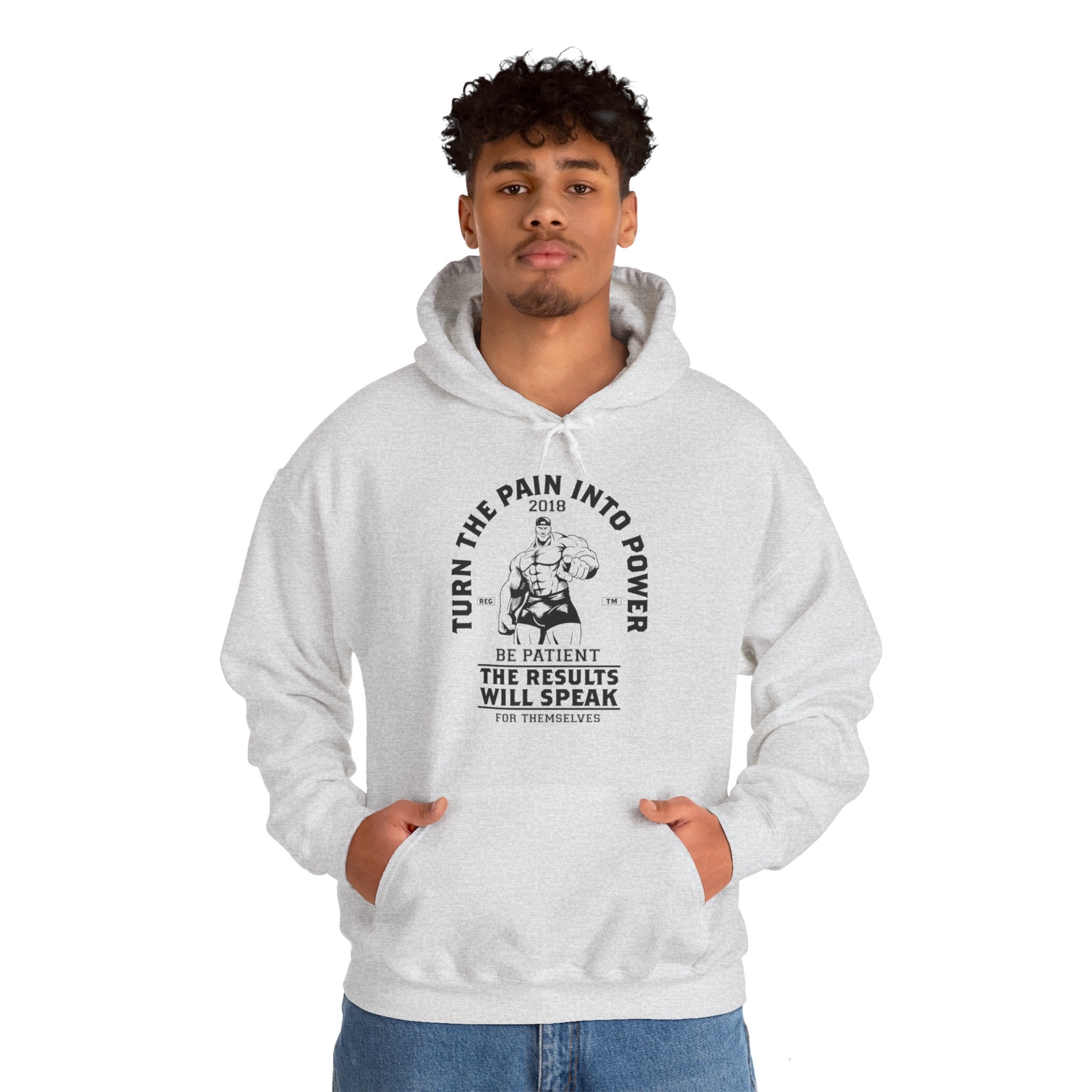 "Turn The Pain Into Power"  Unisex Heavy Blend™ Hooded Sweatshirt