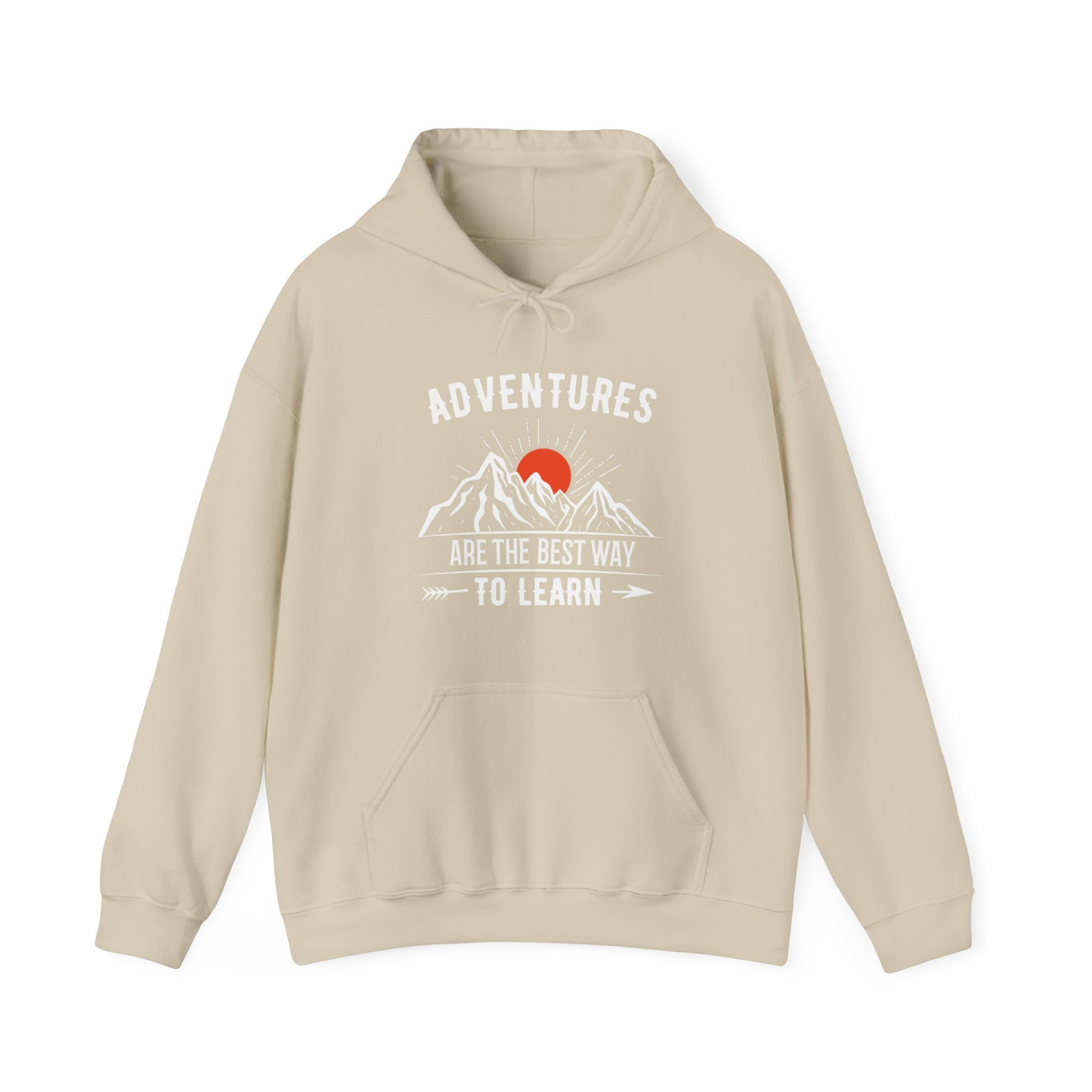 "Adventures Are The Best Way To Learn" Unisex Heavy Blend™ Hooded Sweatshirt