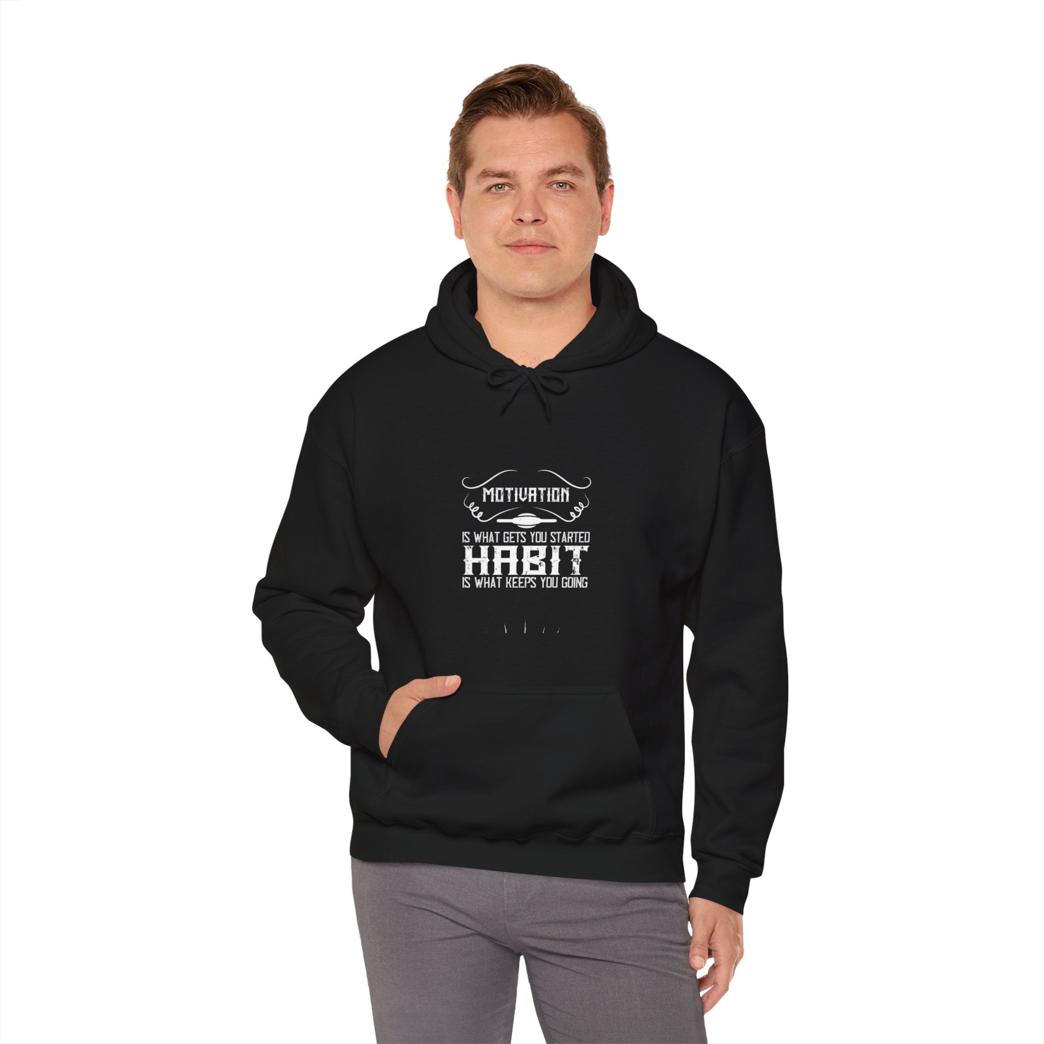 "Habit Is What Keeps You Going" Unisex Heavy Blend™ Hooded Sweatshirt