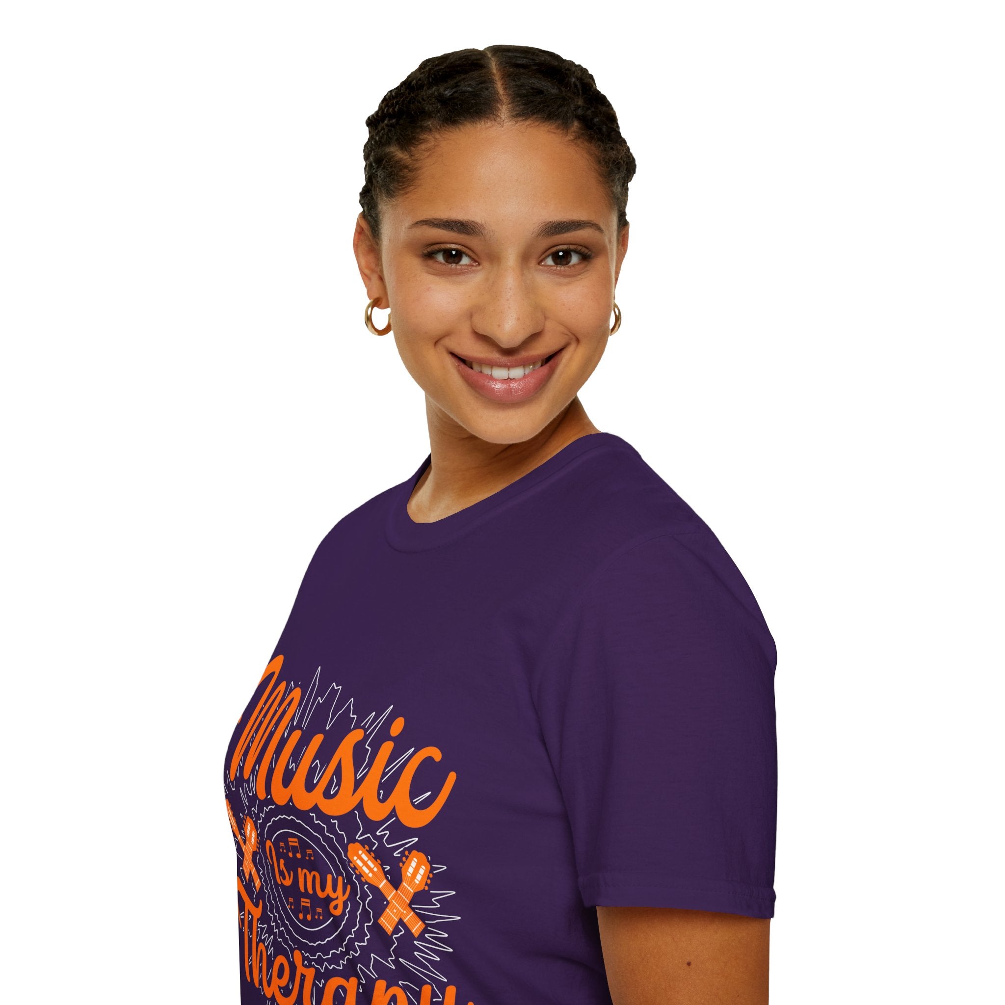 "Music Is My Therapy"Unisex Soft style T-Shirt