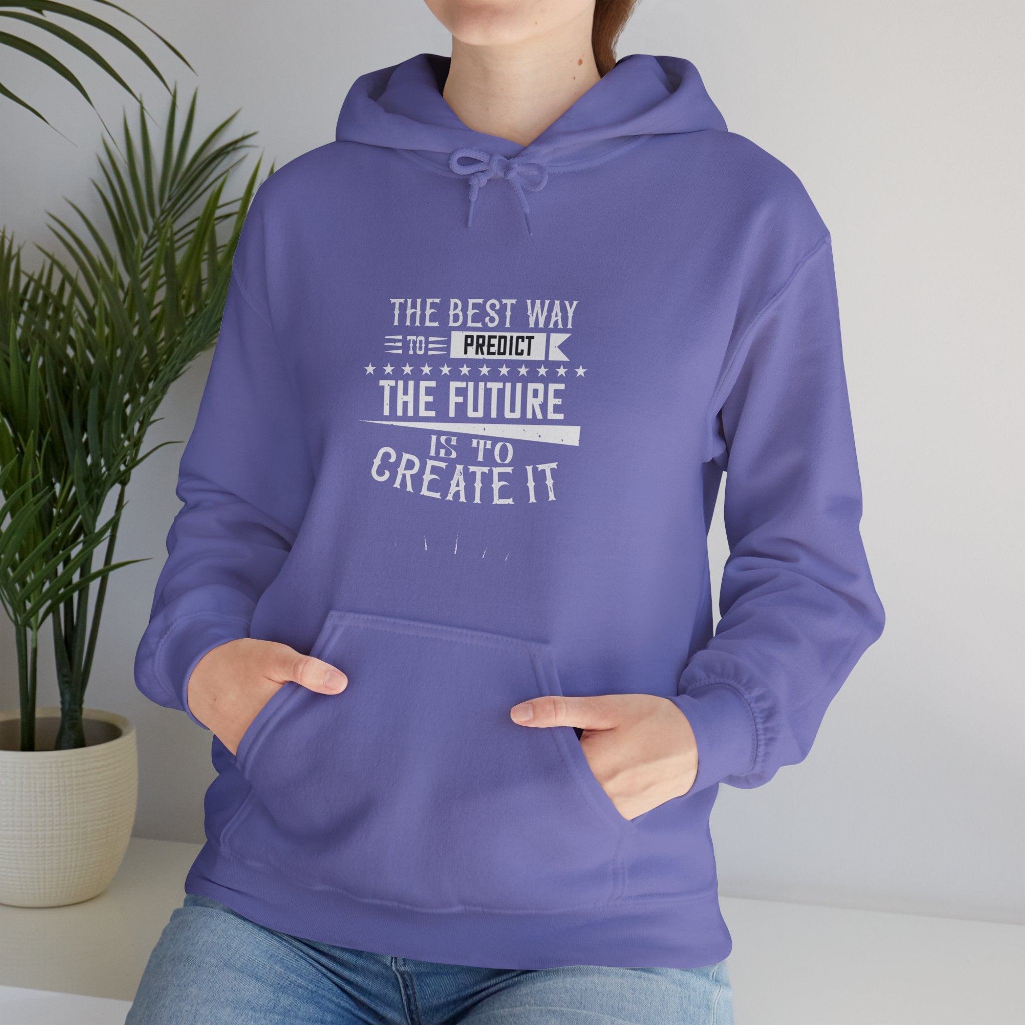 "The best way to predict the future is to create it" Unisex Heavy Blend™ Hooded Sweatshirt